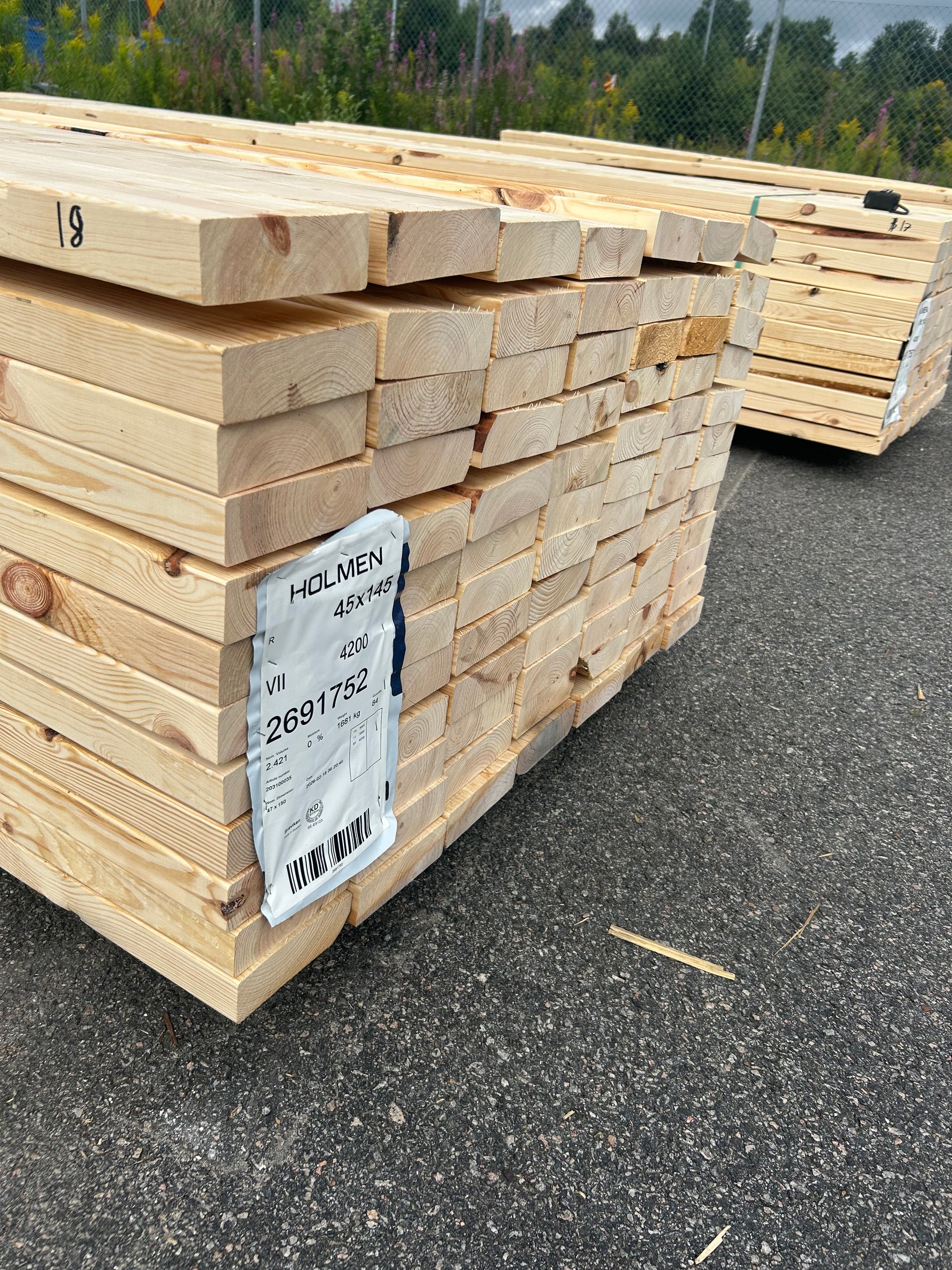 Paket Reglar 45x145mm 3,60-4,20m 84st