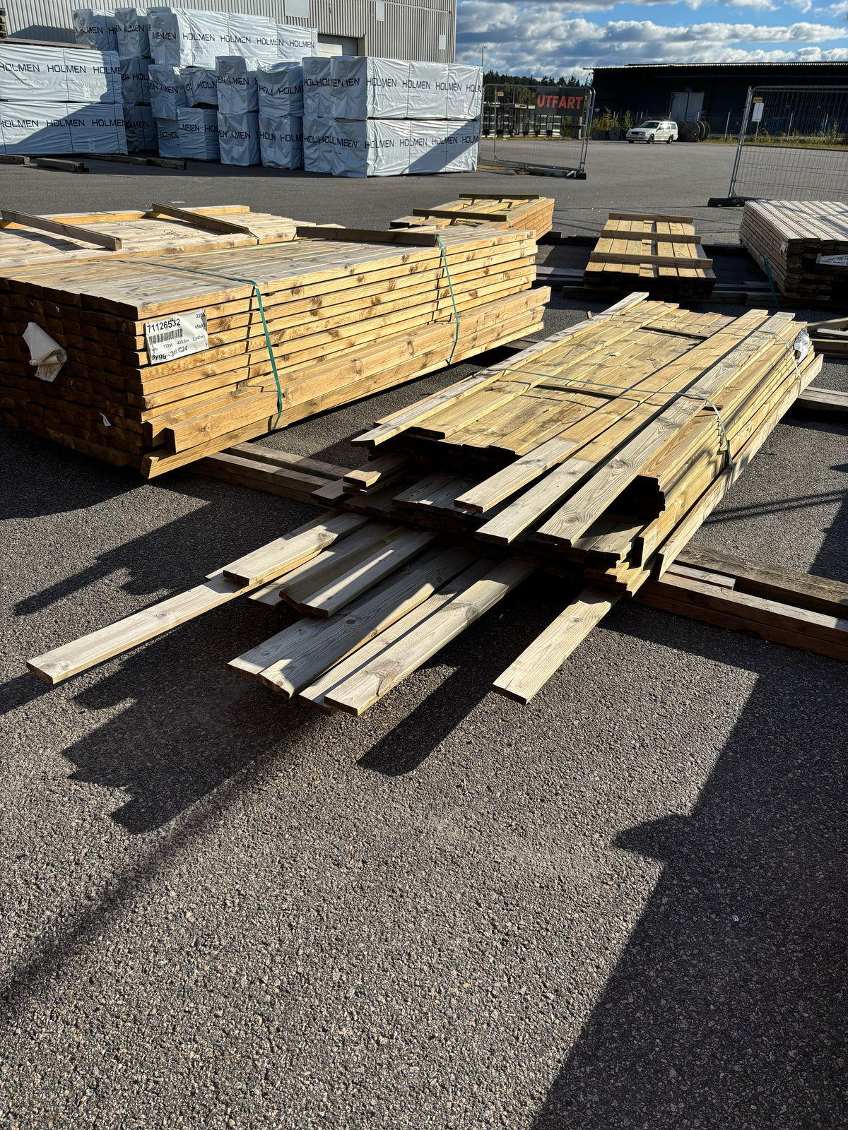 Parti Tryckimpregnerad Trall 22x95mm (2,40–4,50m) 120st
