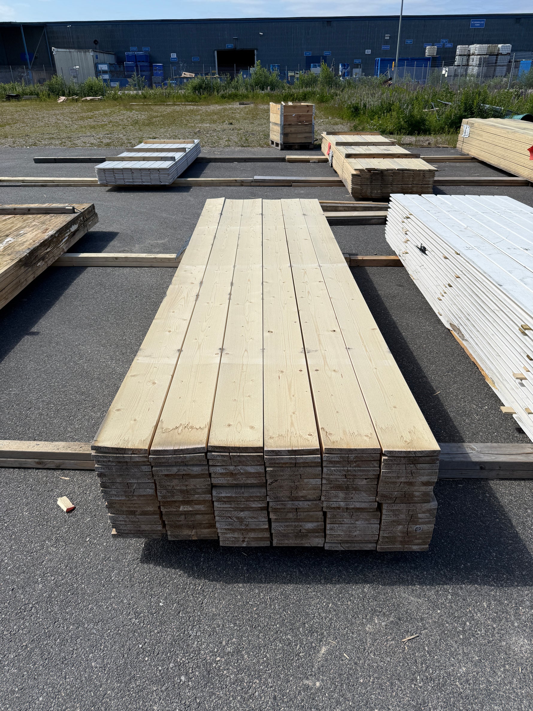 Paket Finsågade Brädor 22x170mm, 108st 3.60m- Obehandlad