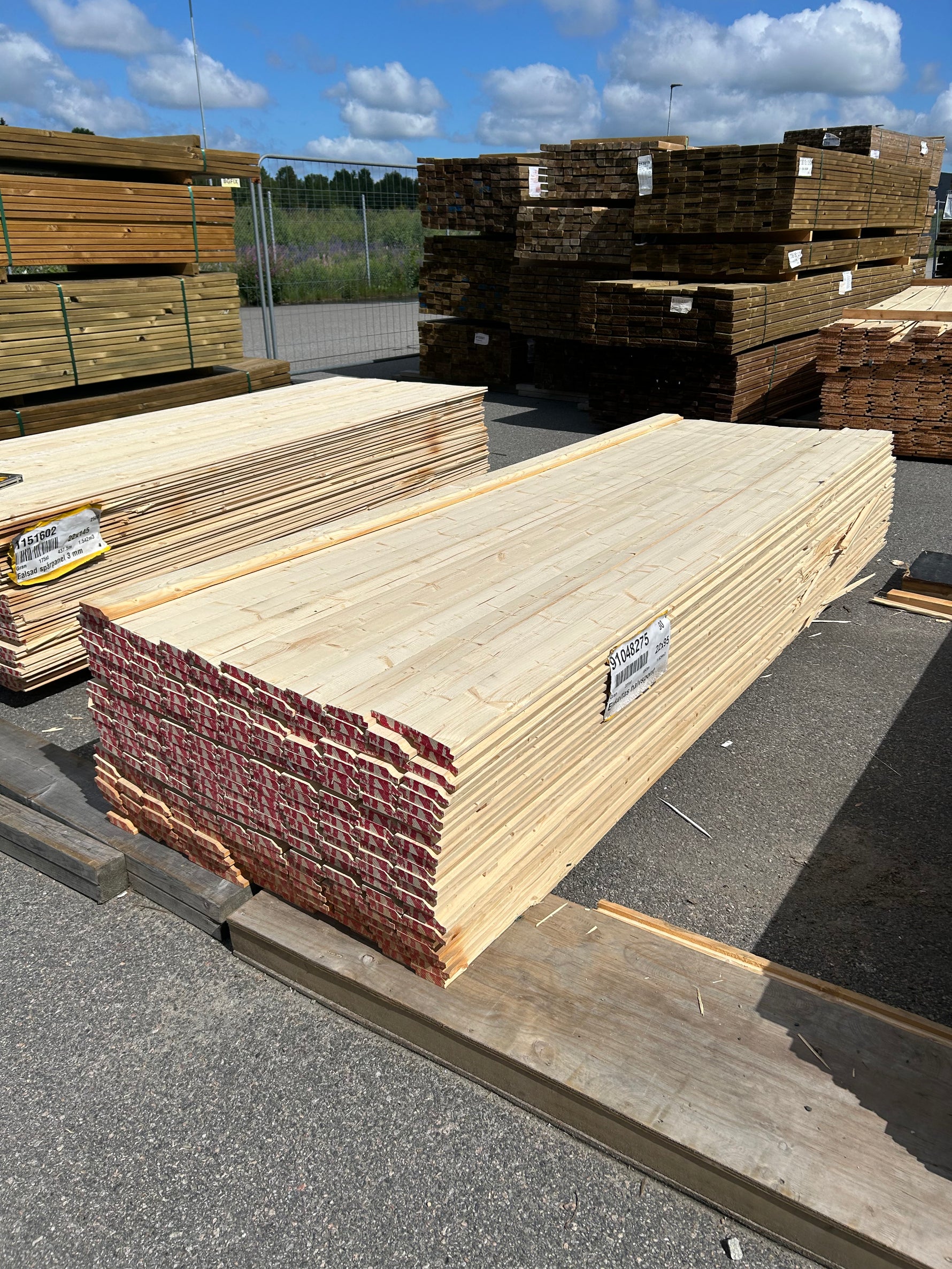 Paket Ytterpanel Enkelfas Halvspont 22x95mm, 231st 3,0m