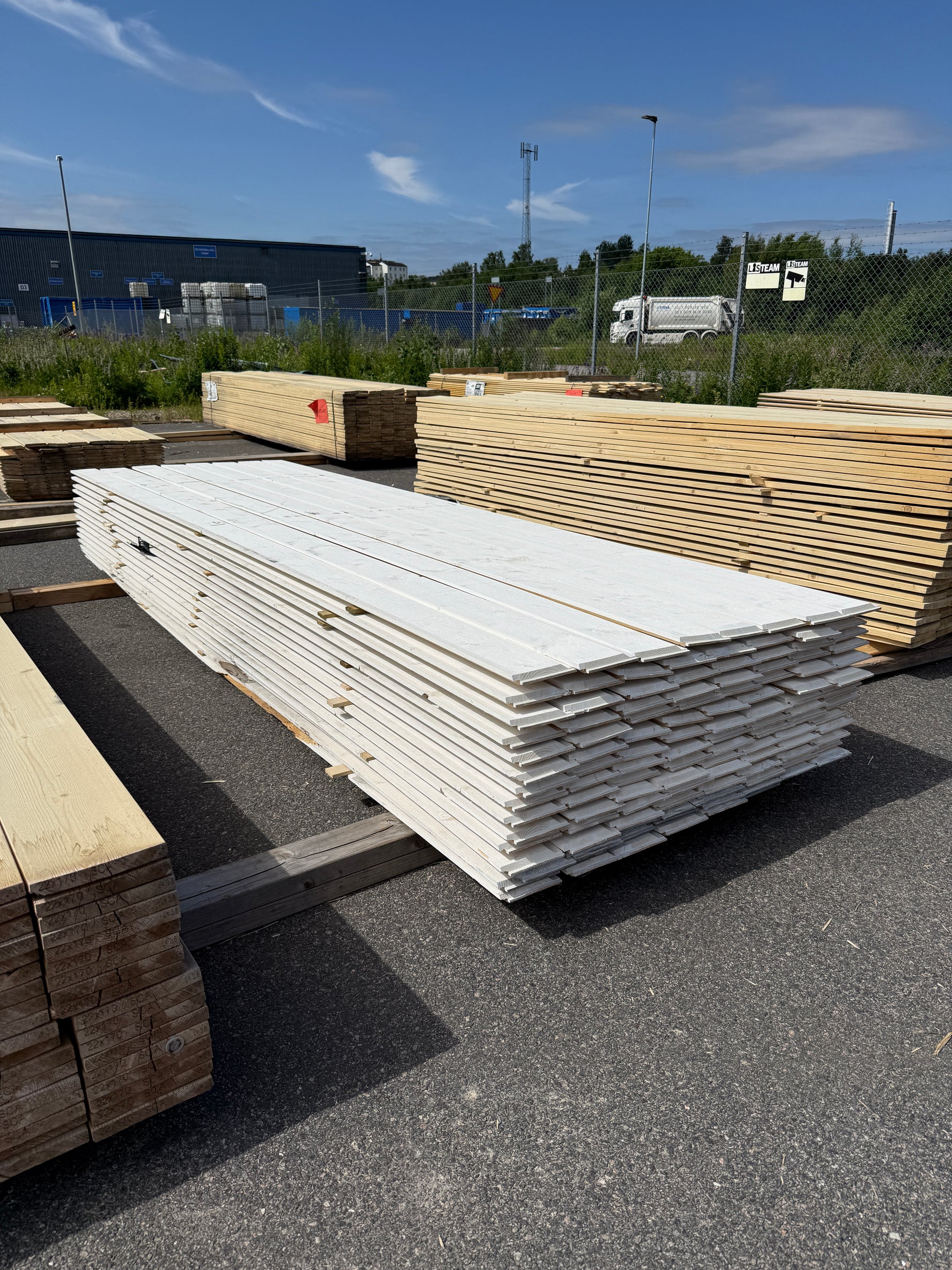 Paket Ytterpanel Enkelfasspont 22x145mm, 120st 3.60m Grundmålad