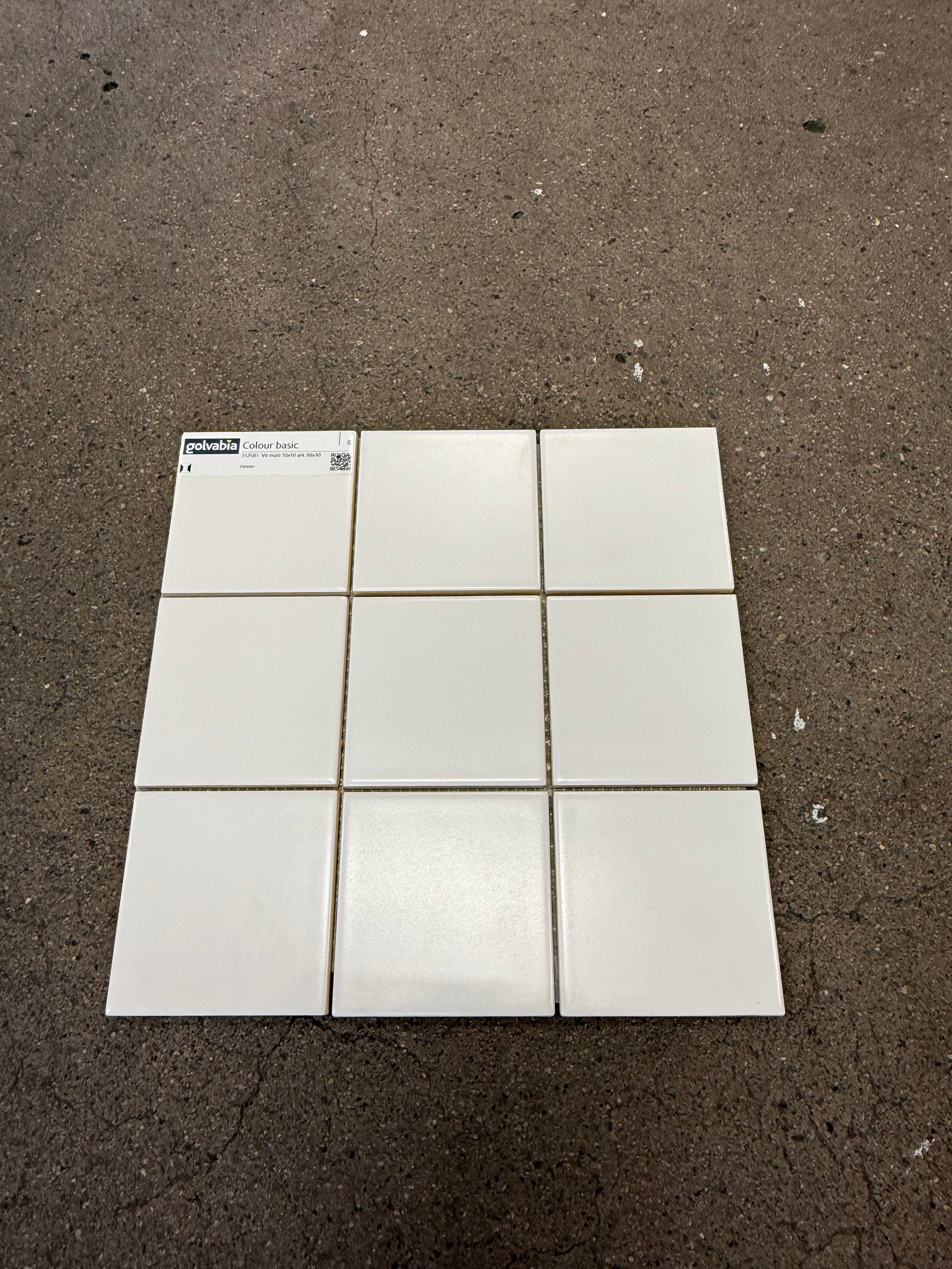 Kakel Plattor-  Vit Matt, 10x10 - Spirec