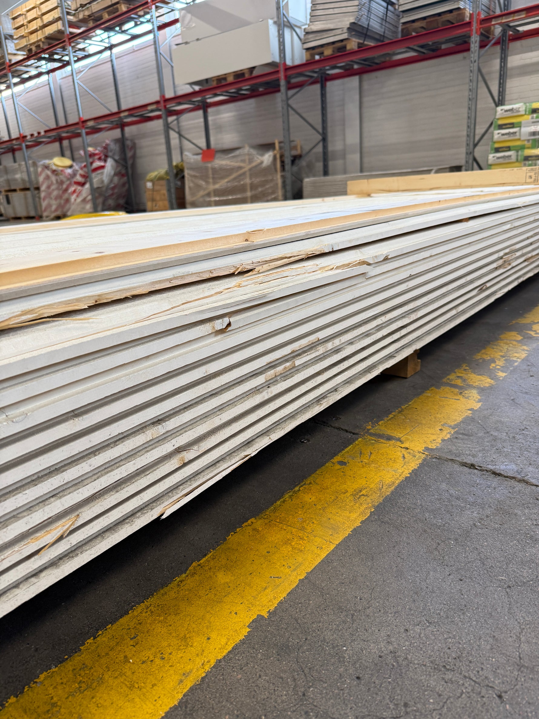 Paket Ytterpanel Dubbelfas Halvspont 22x120mm, 101st 4,50m Grundmålad