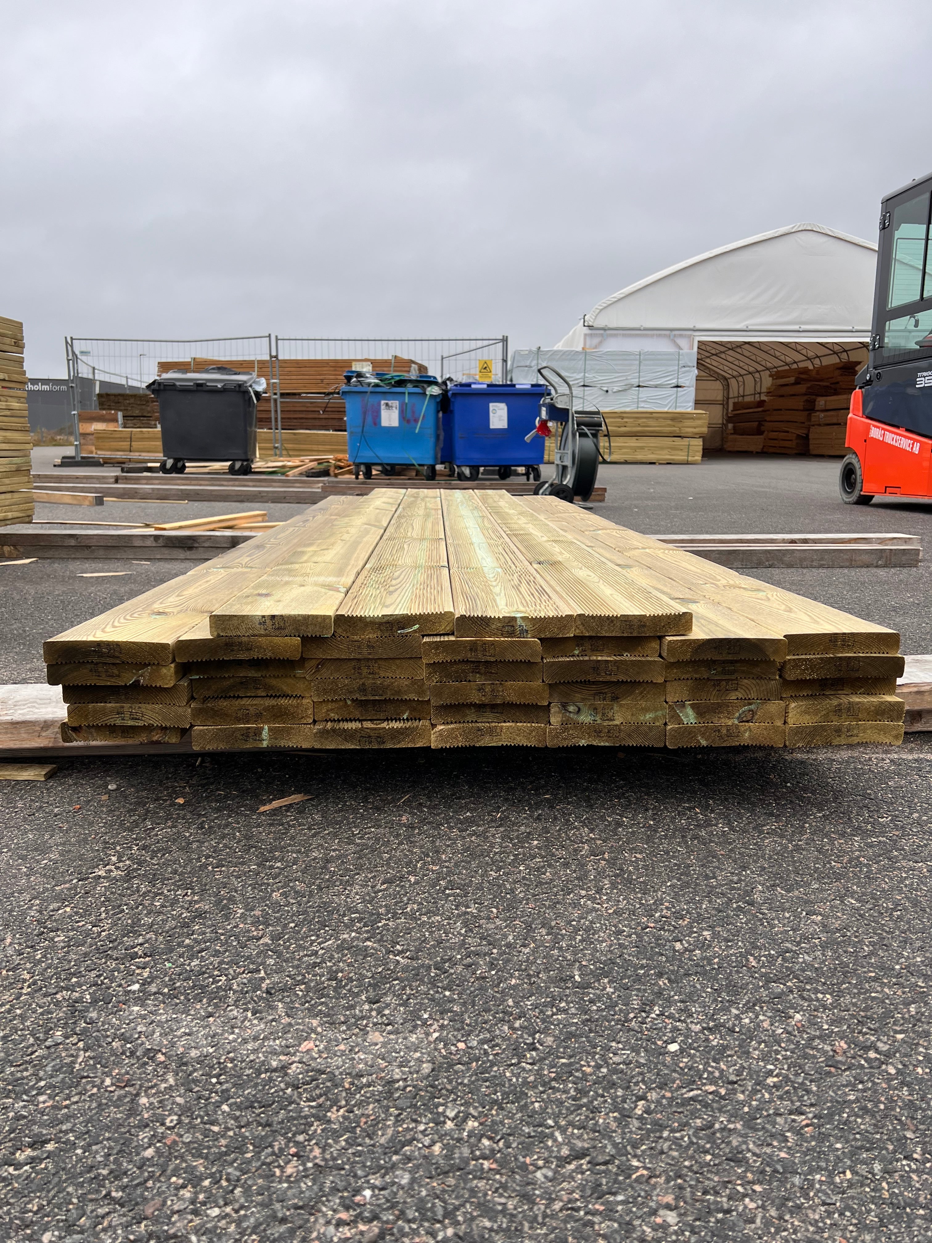 Paket tryckimpregnerad trall 27x145 rillad 39 st 3.30m (B-Sortering)