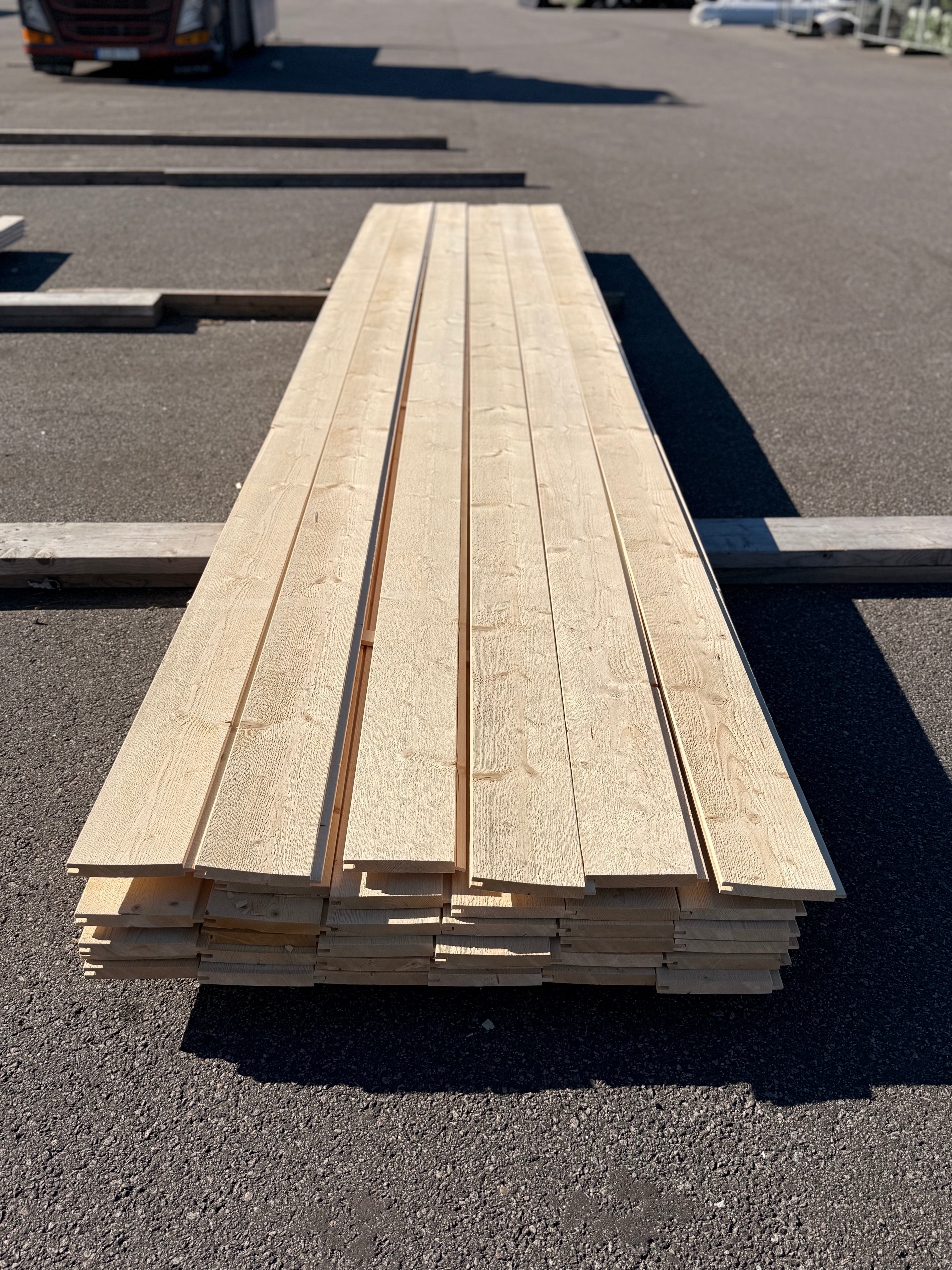 Paket Ytterpanel 22x170mm – 35 st (5,40 m, gran, obehandlad)