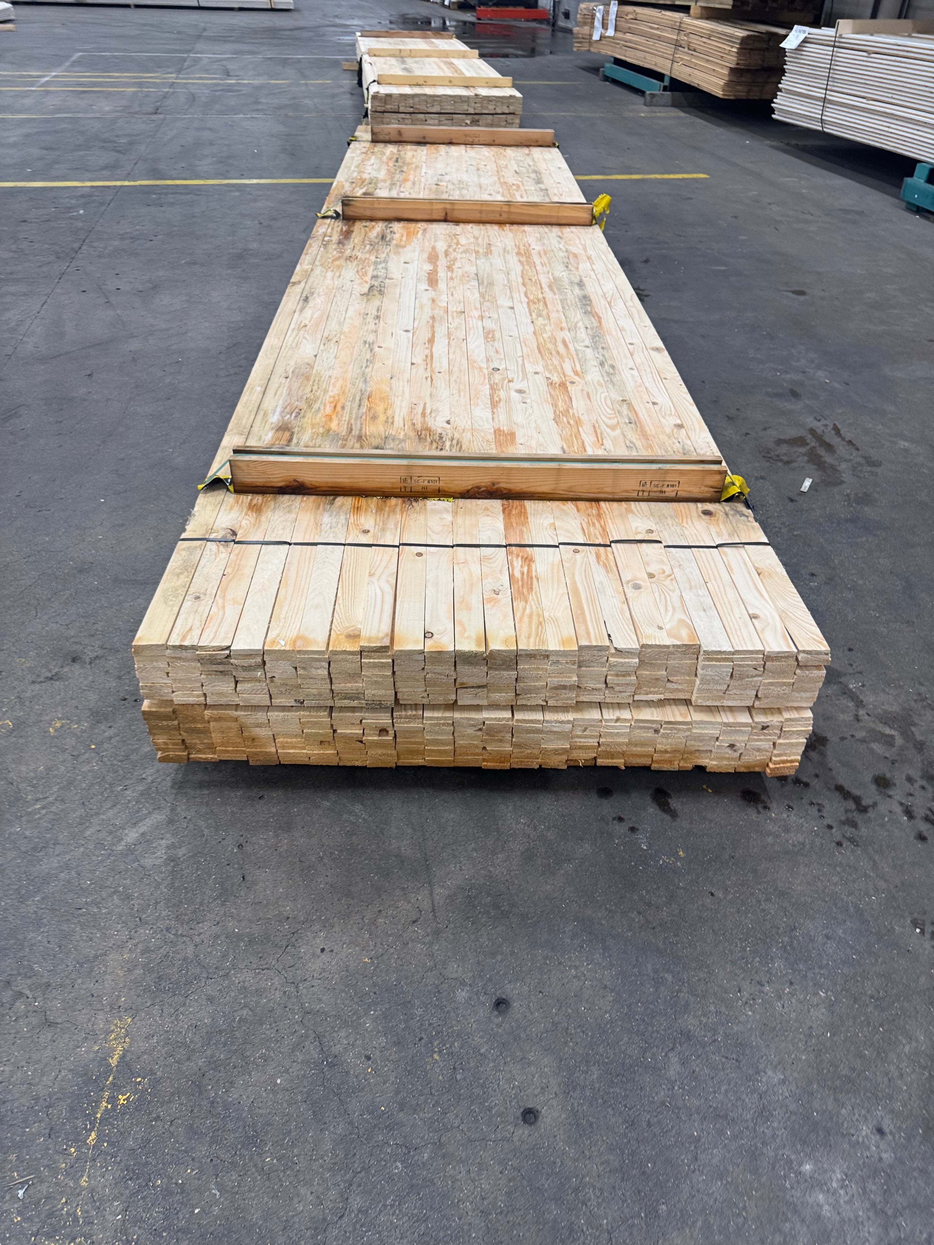 Paket Läkt 12x48mm – 440 st (4,50 m, Obehandlad Gran, Vattenskadad