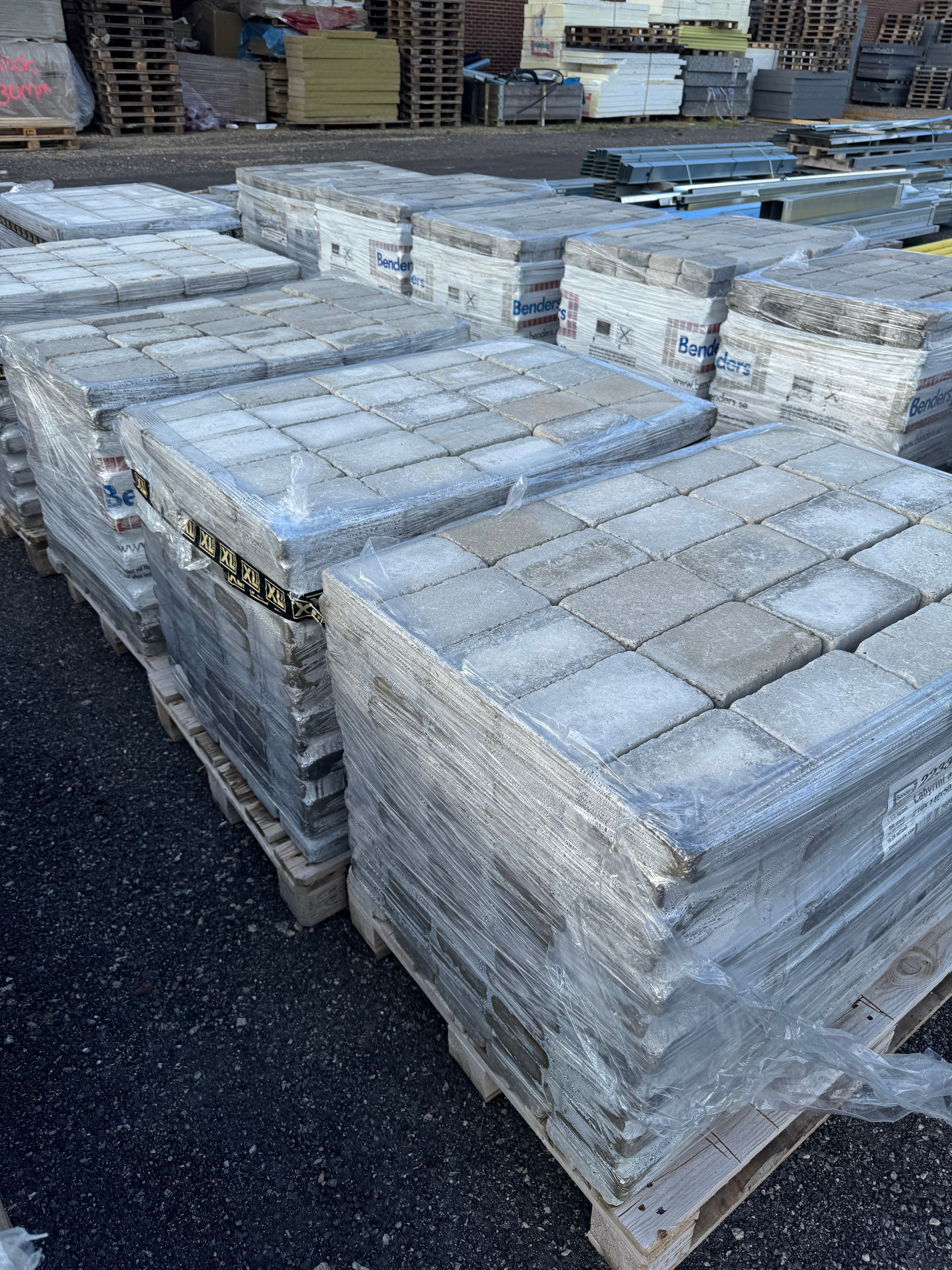 4 pall Marksten Labyrint Antik Hel 210x140x50mm Grå