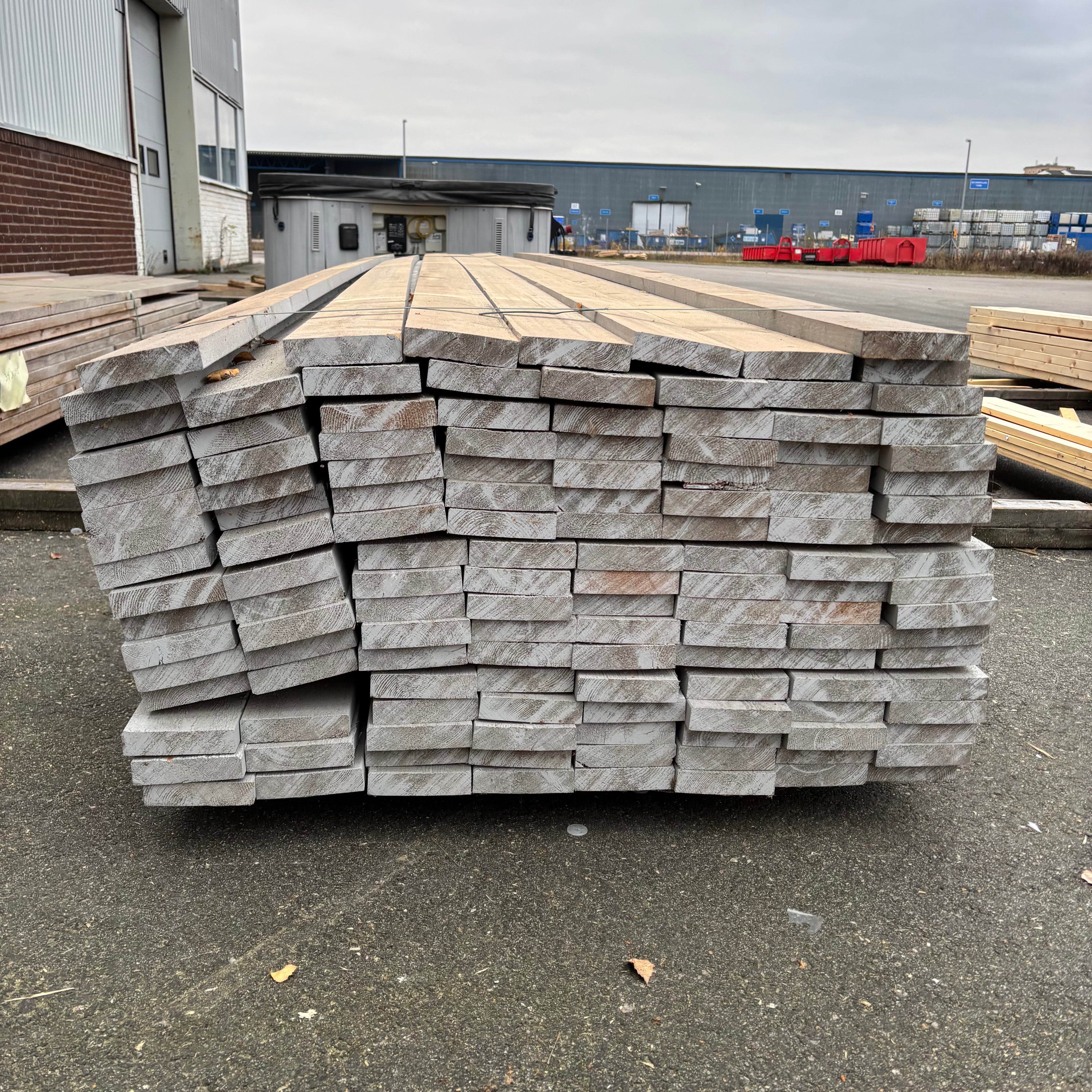 Paket Ytterpanel Finsågad 28x120mm – 136 st (5,40 m, Grå NCS S3000-N)