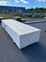 Paket Finsågade Brädor 22x95mm 3,60m 286st Vit Mellanstrukna
