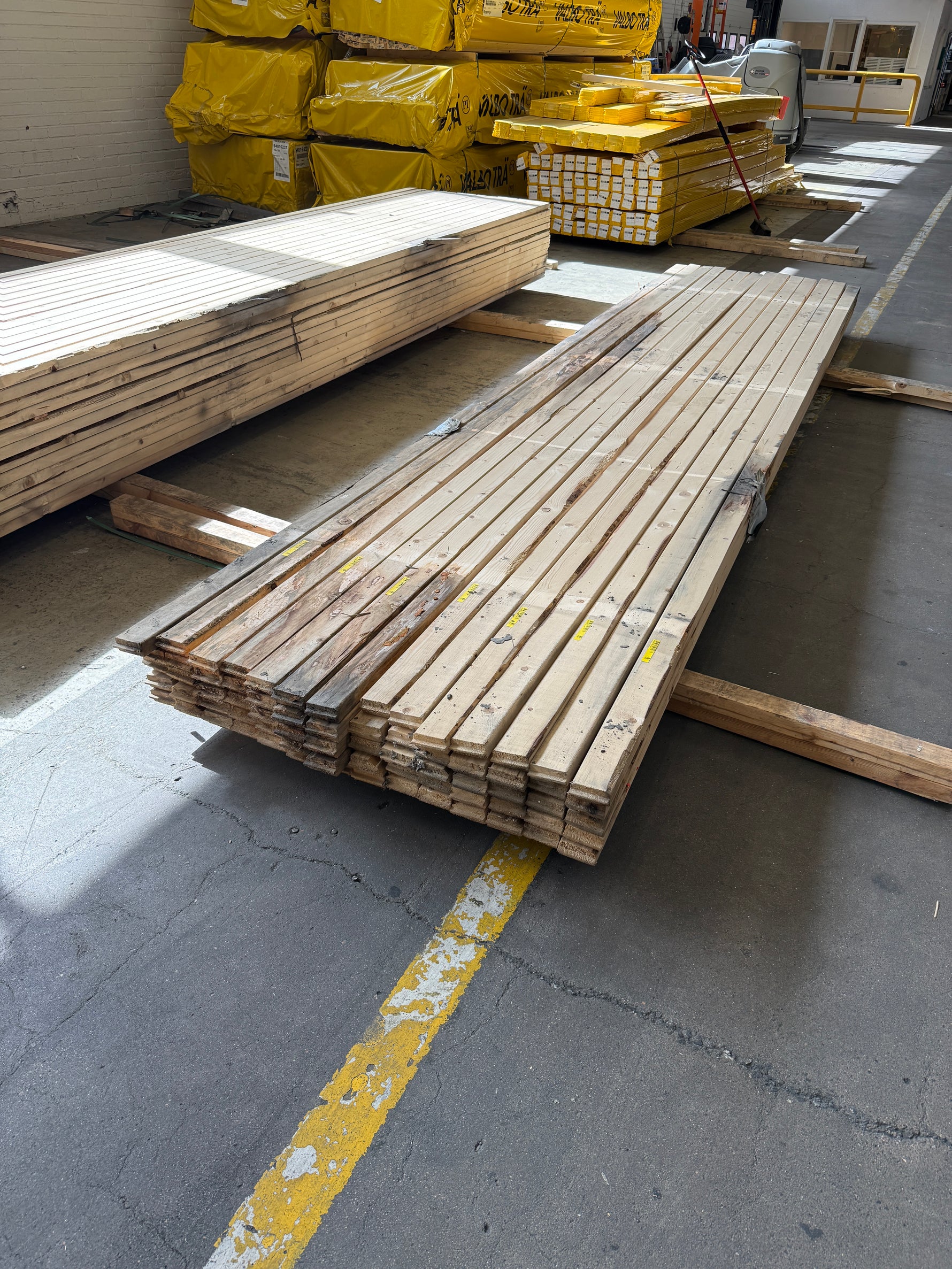 Paket Ändspontat Regel 34x70mm, 70st 4,50m- Fuktskadad