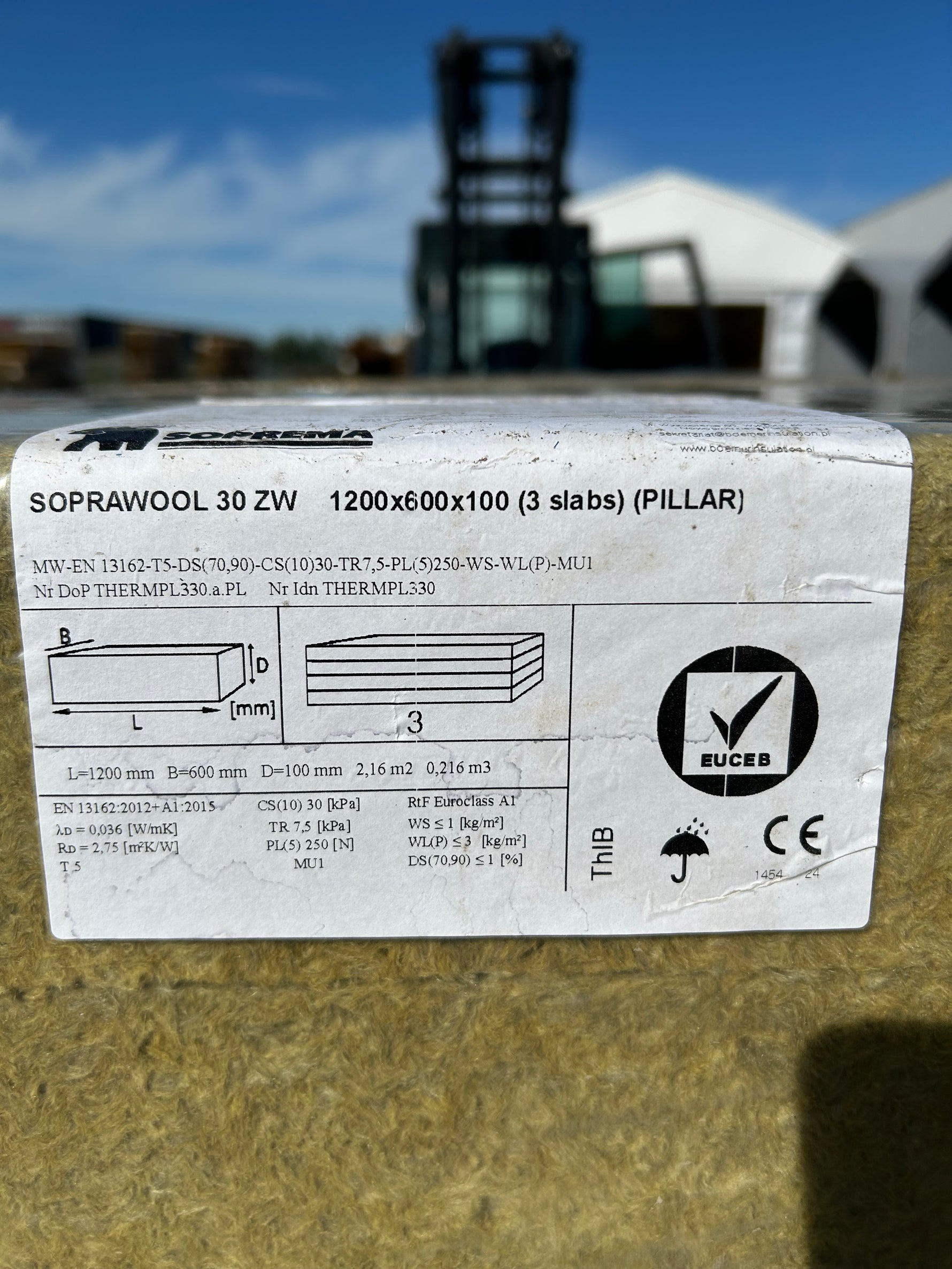 Parti isolering- Soprawool 30 ZW (8 balar)