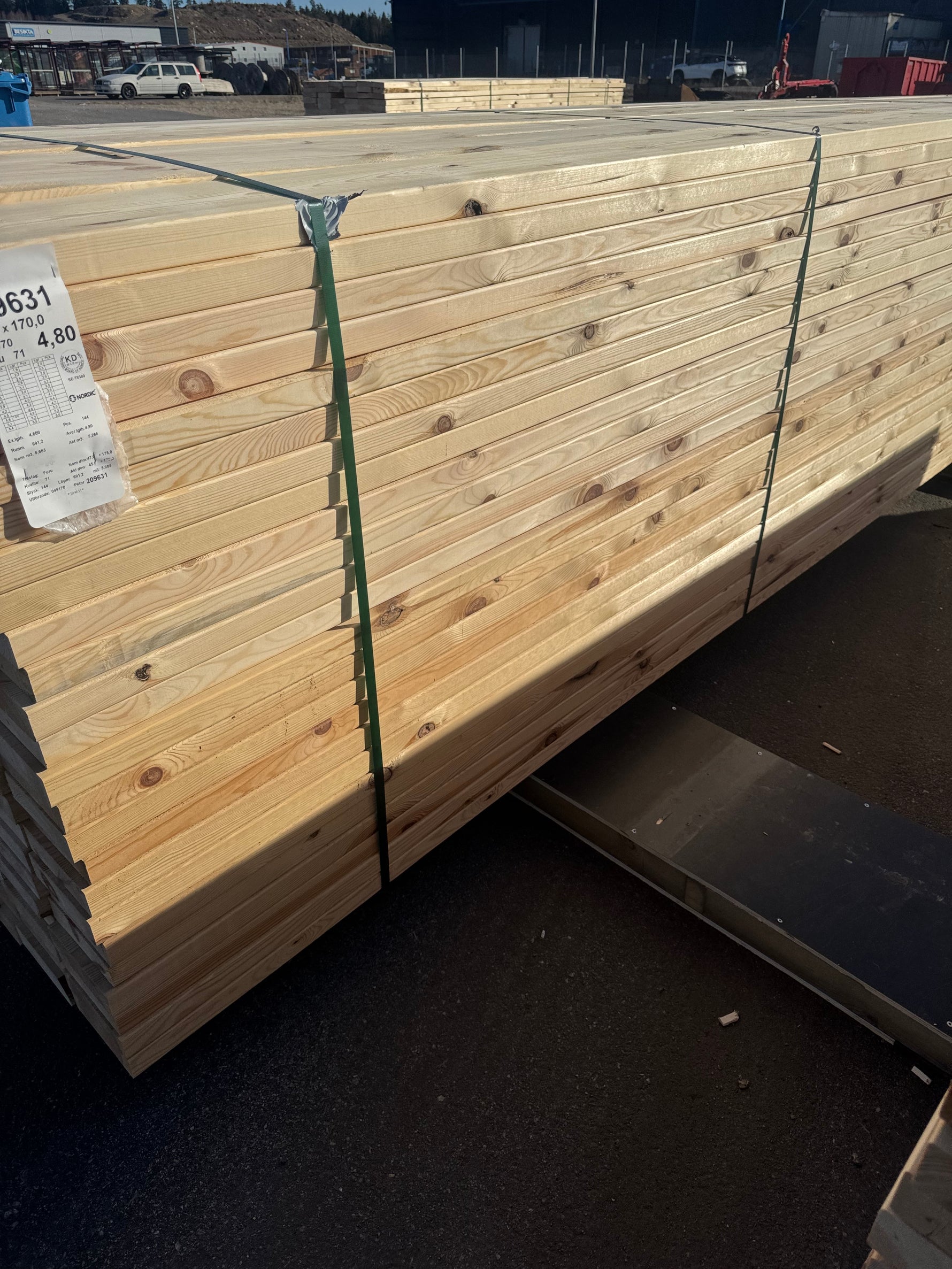 Paket Reglar 45x170 mm – 144 st (4,80 m, furu)