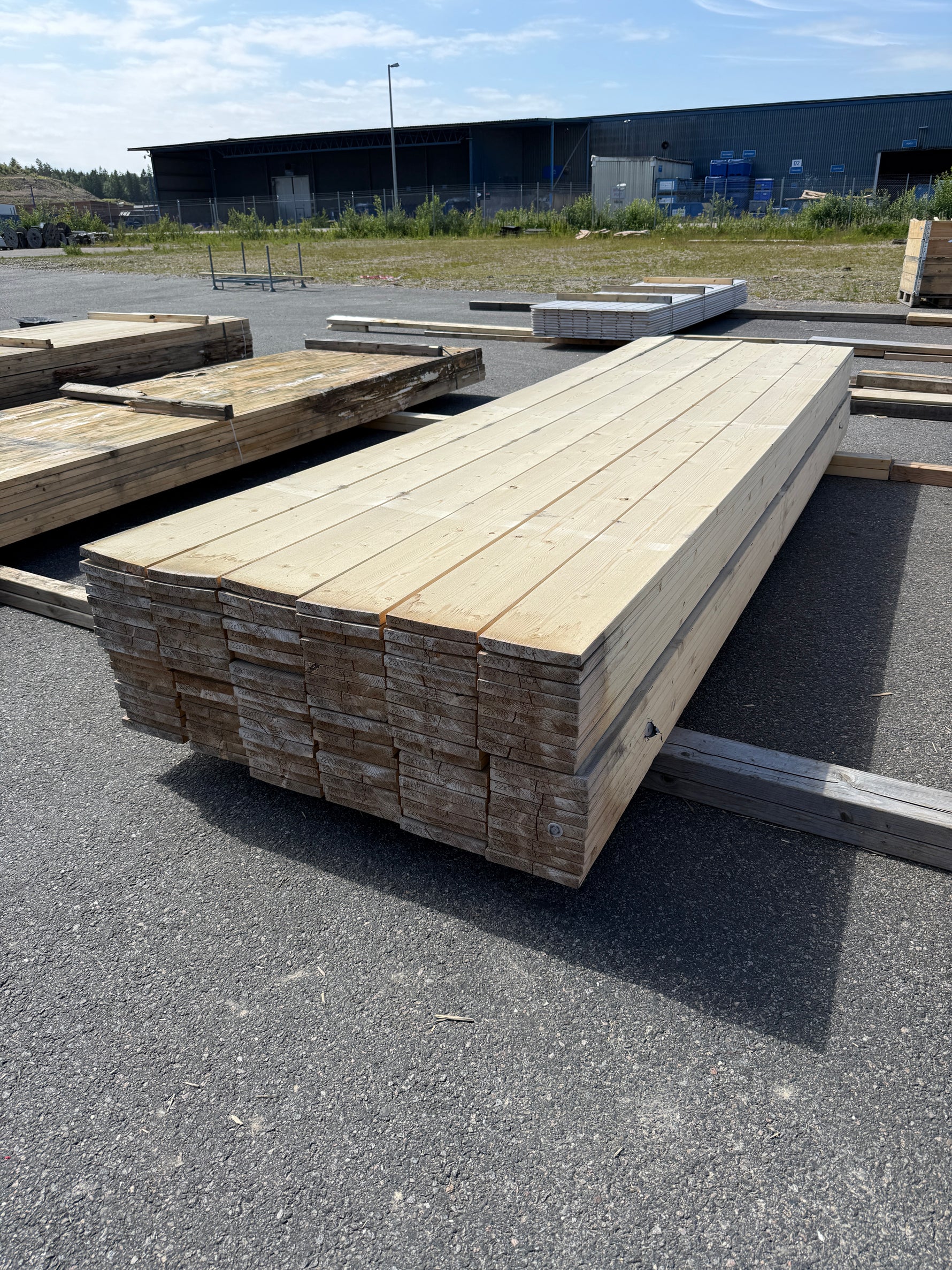 Paket Finsågade Brädor 22x170mm, 108st 3.60m- Obehandlad
