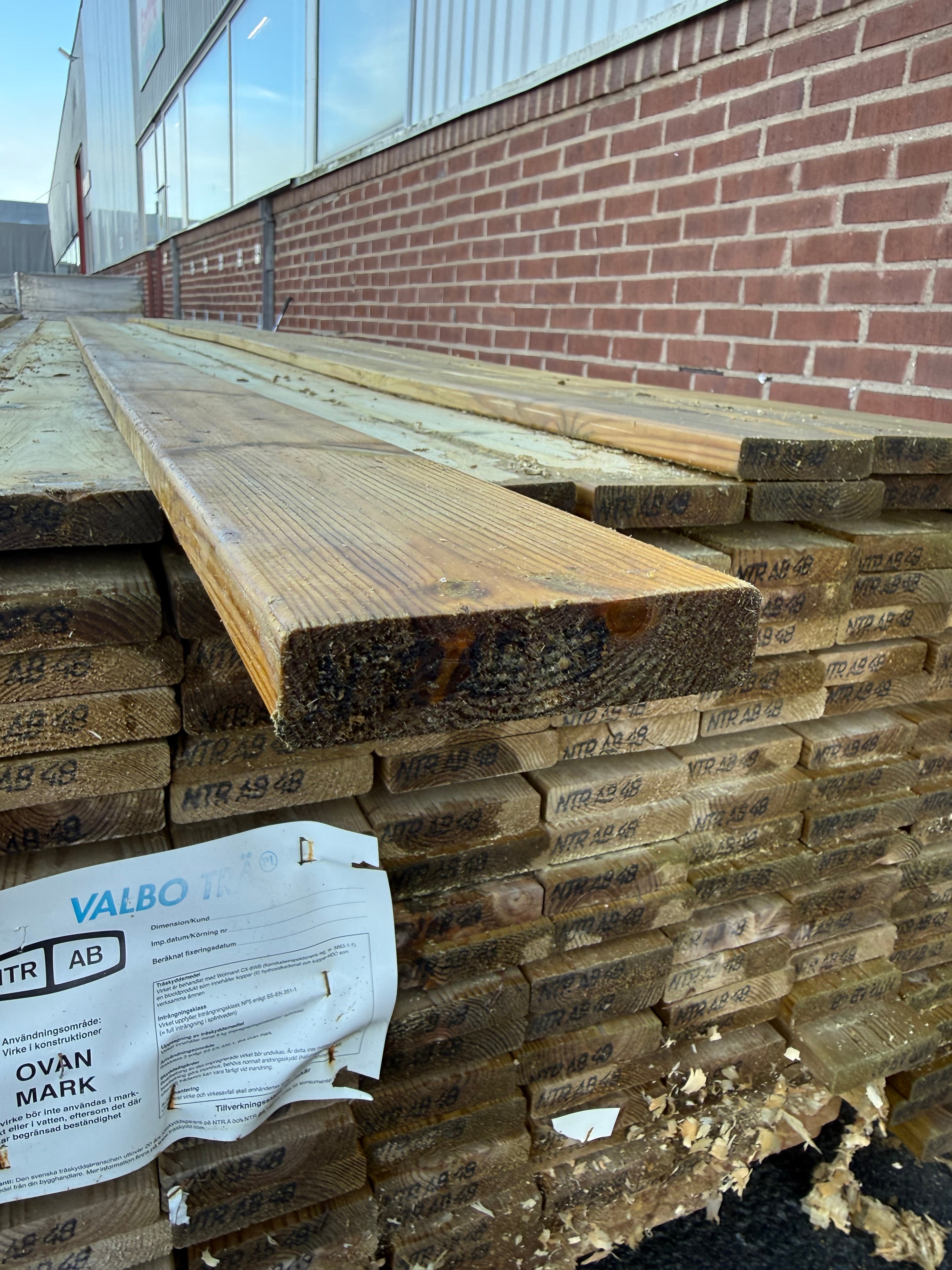 Paket Trall 22x95mm, 227st 4,80m Tryckimpregnerad (NTR AB)