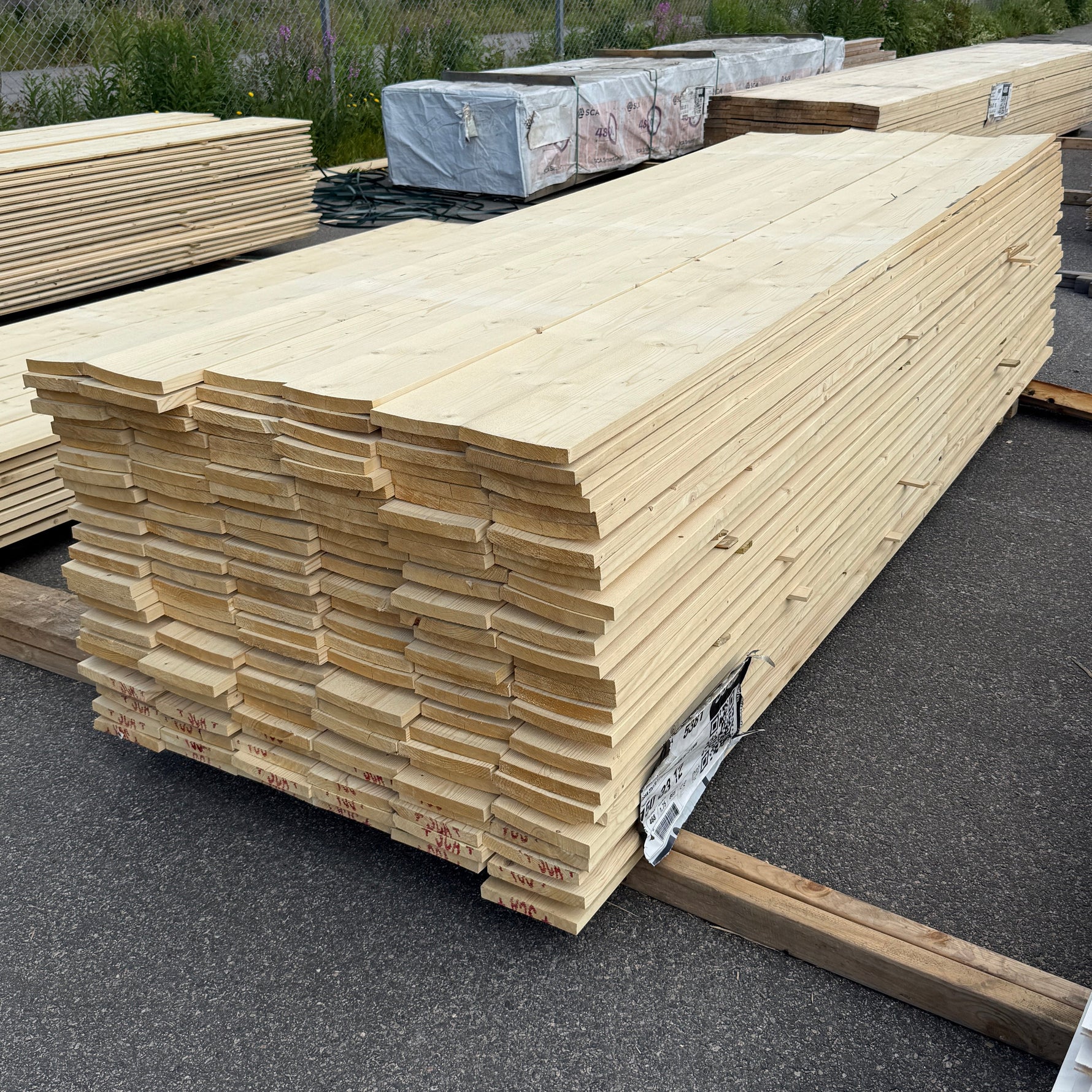Paket Finsågade Brädor 22x170mm, 156st 3.0m- Obehandlade