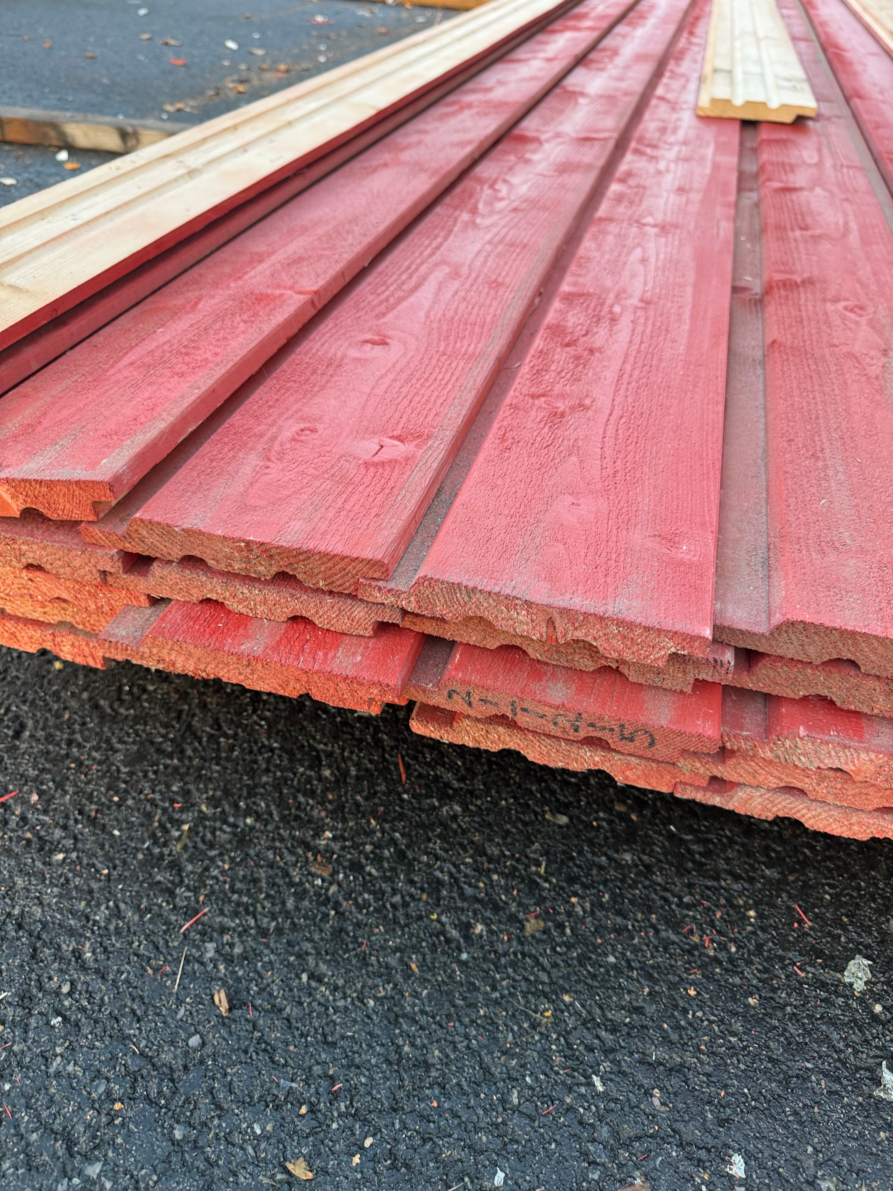 Paket Ytterpanel Falsad Enkelfas 21x147 mm – 38 st Röd