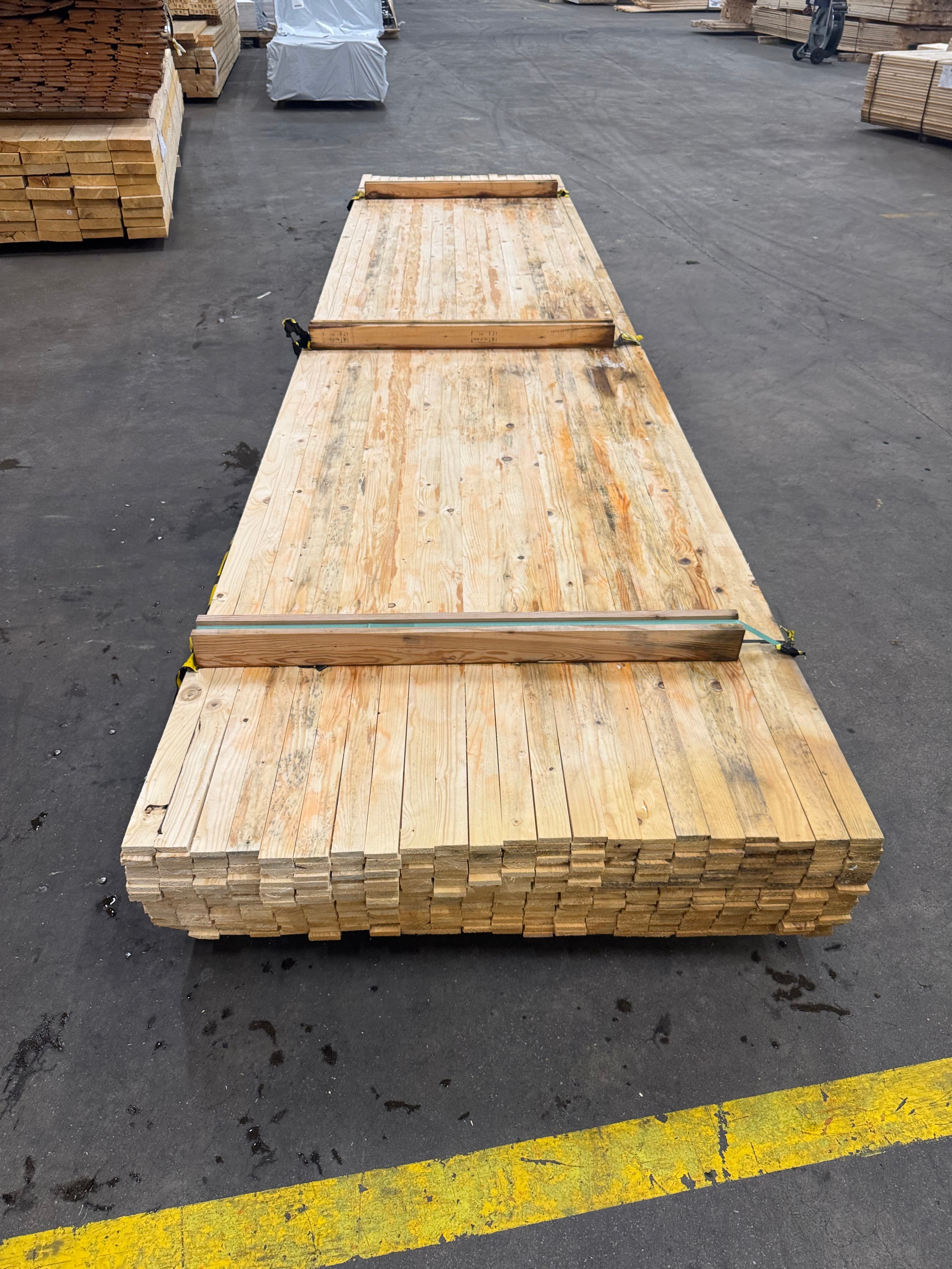 Paket Läkt 12x48mm – 440 st (4,50 m, Obehandlad Gran, Vattenskadad