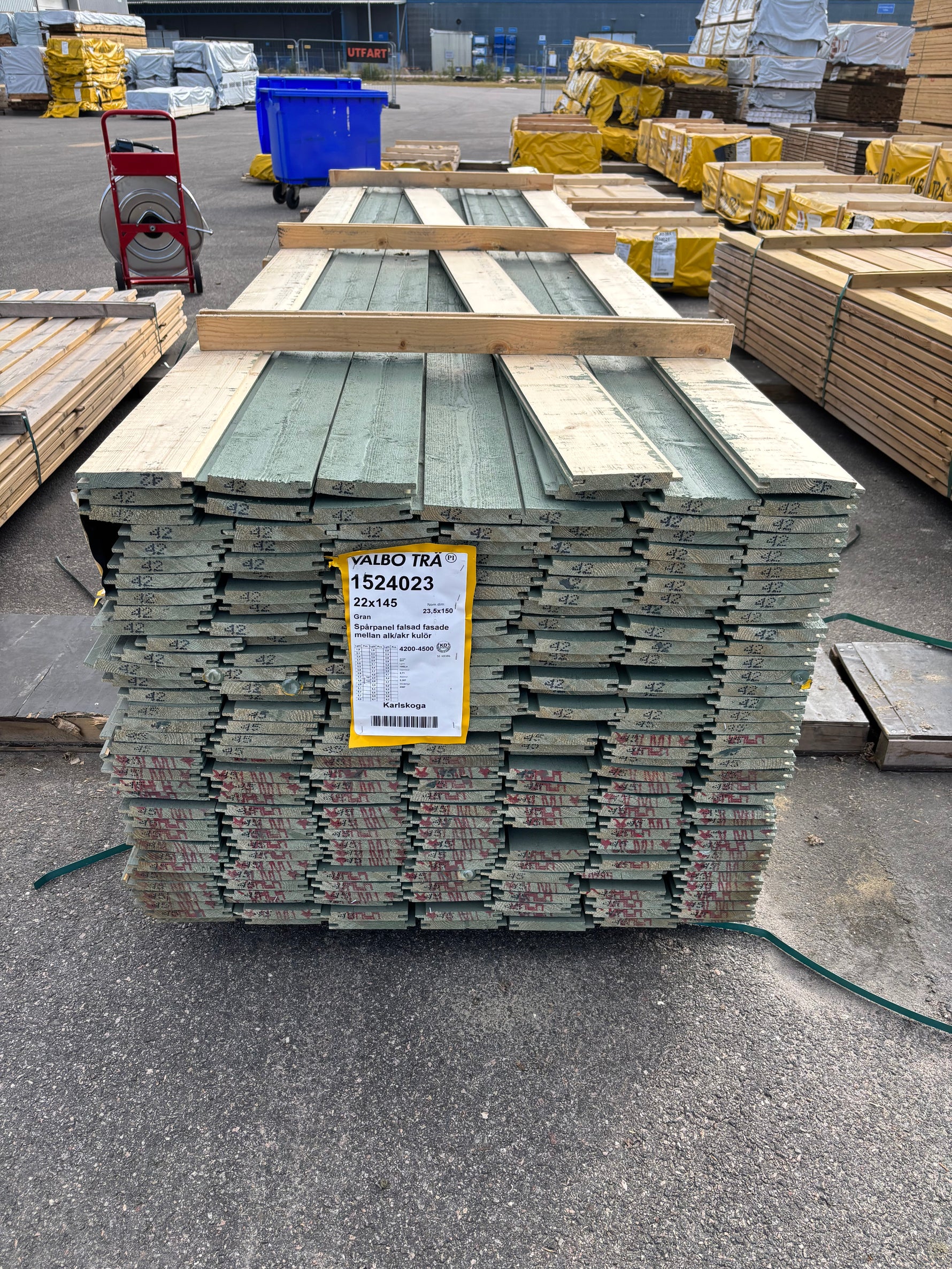 Paket Spontad Spårpanel 22x145mm (4,20–4,80m) 241st Gran