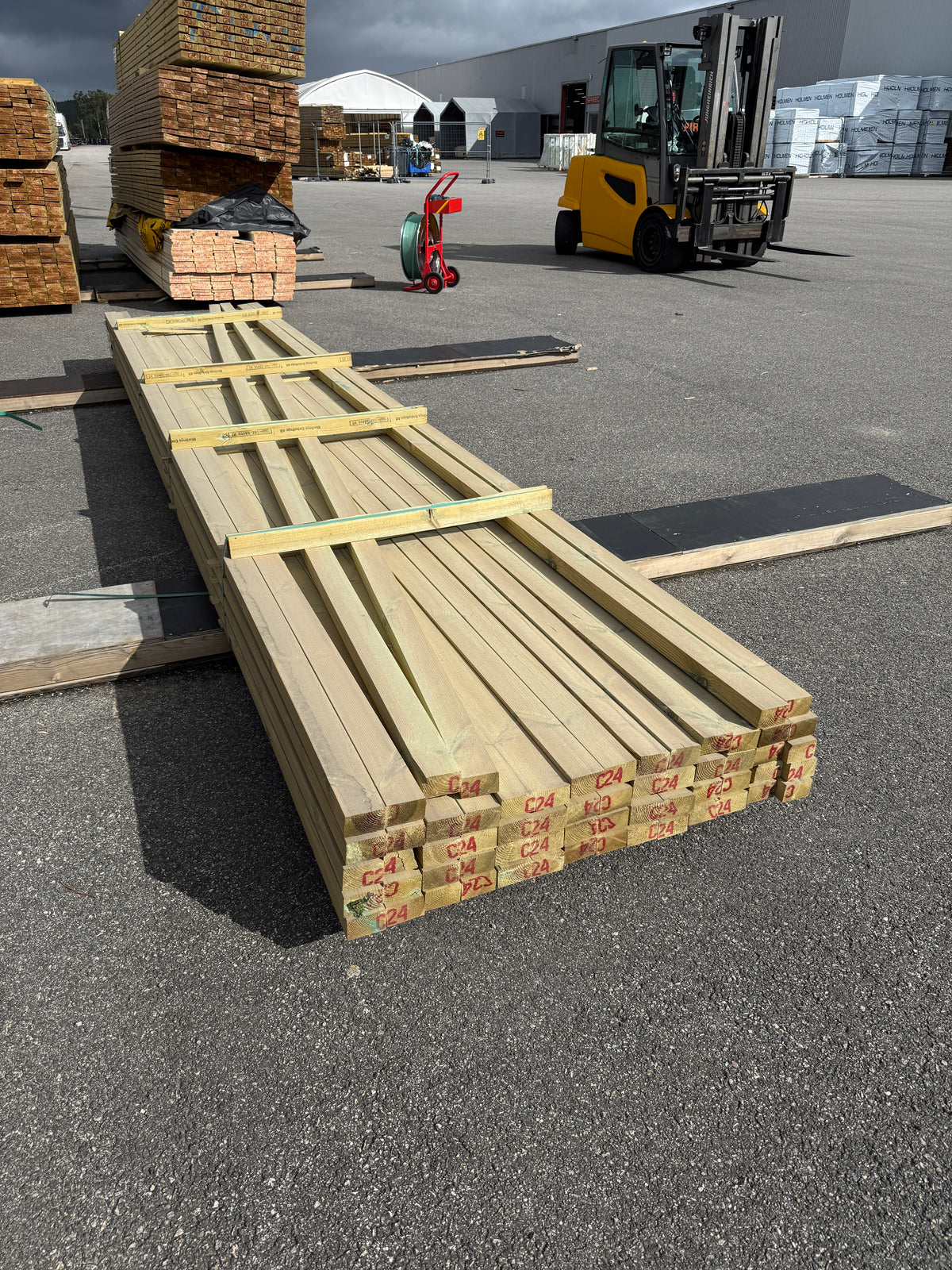 Paket Tryckimpregnerade Reglar 45x70mm, 62st 5,40m