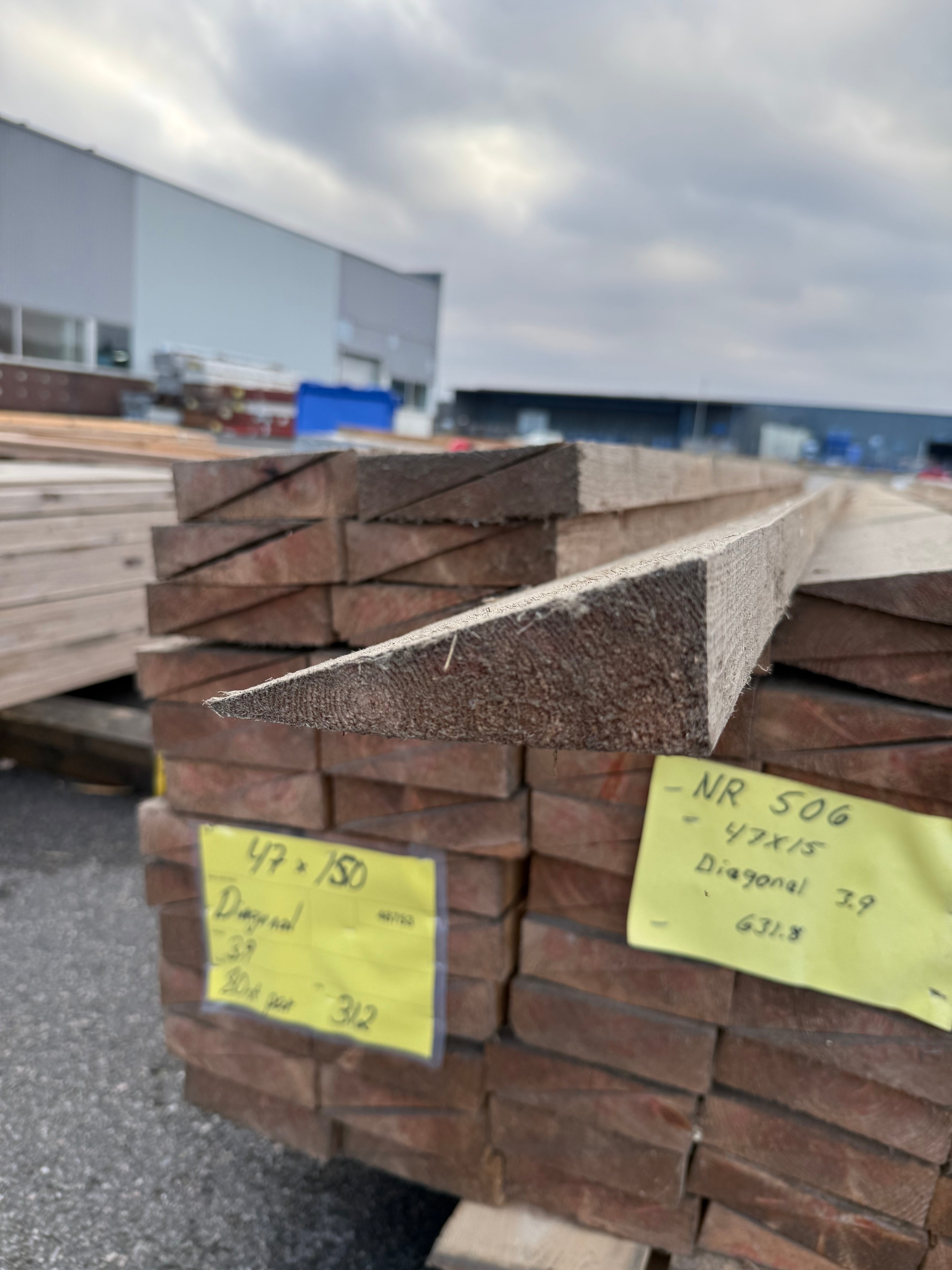 Paket Snedkapade Reglar 47x150mm – 160 st 3,90 m