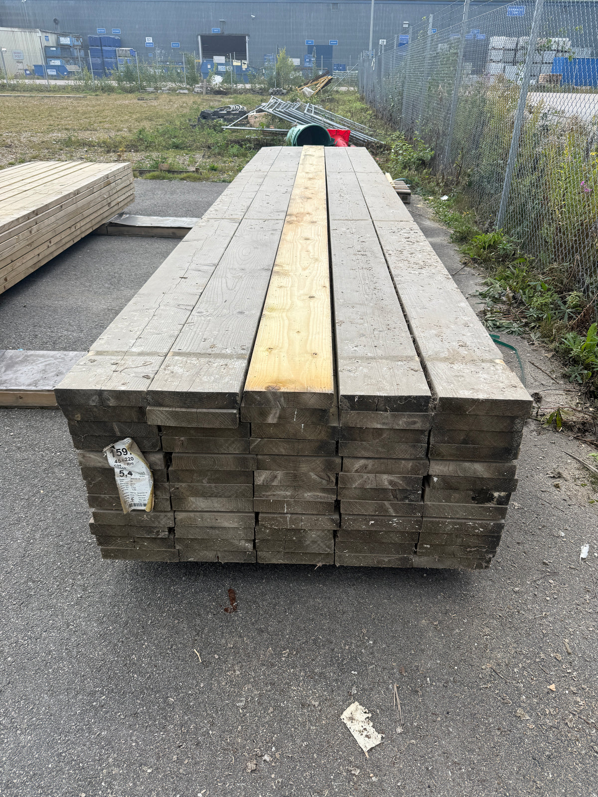 Paket Tryckimpregnerade Reglar 45x220mm 5,40m 60st Gran (Dålig impregnering)