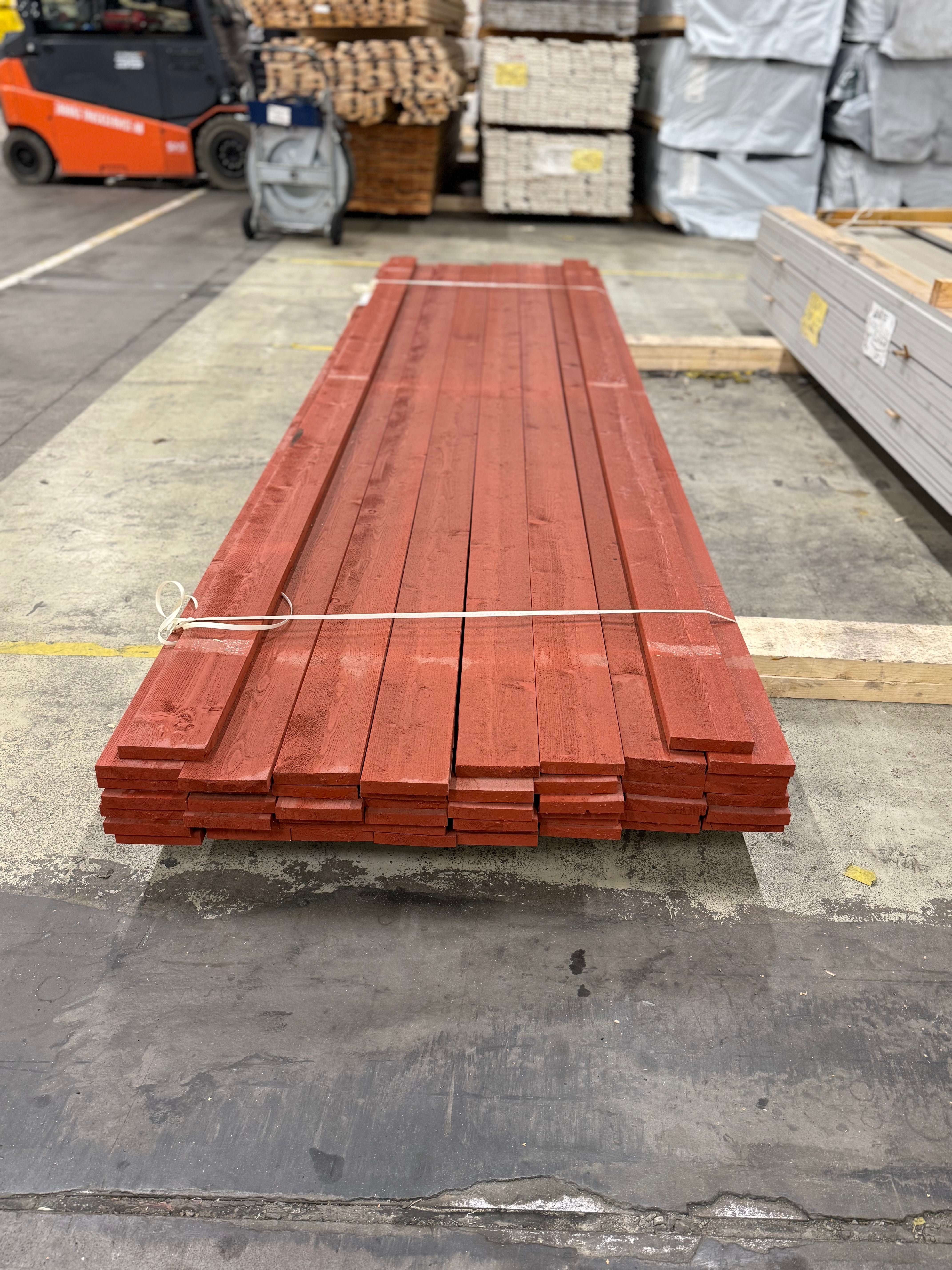 Paket Finsågad Bräda 21x120 mm – 50 st (3,60 m, Målad NCS S 4050-Y80R)