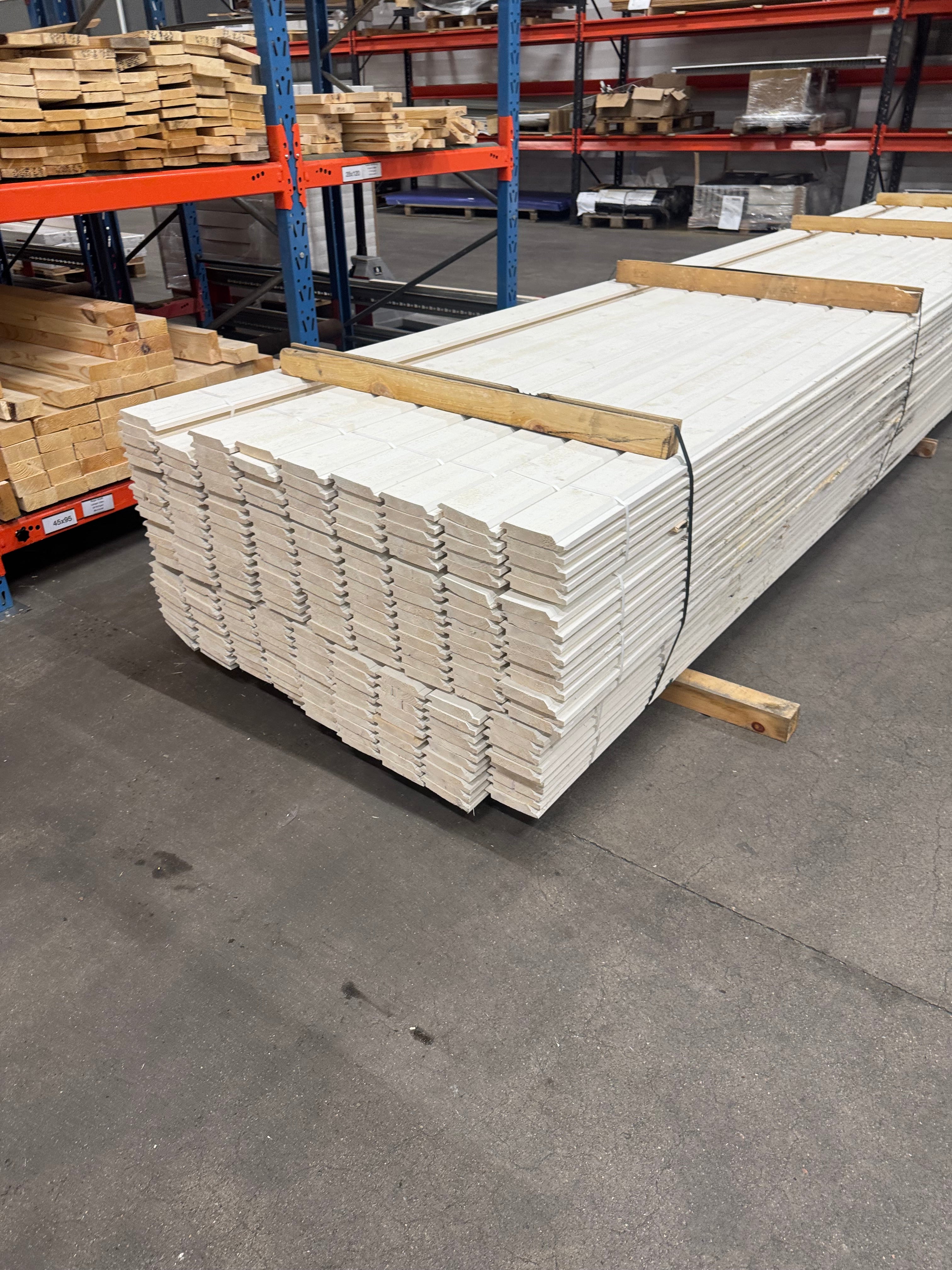 Paket Ytterpanel Dubbelfas 22x120mm – 220 st 5,40 m (Grundmålad vit)