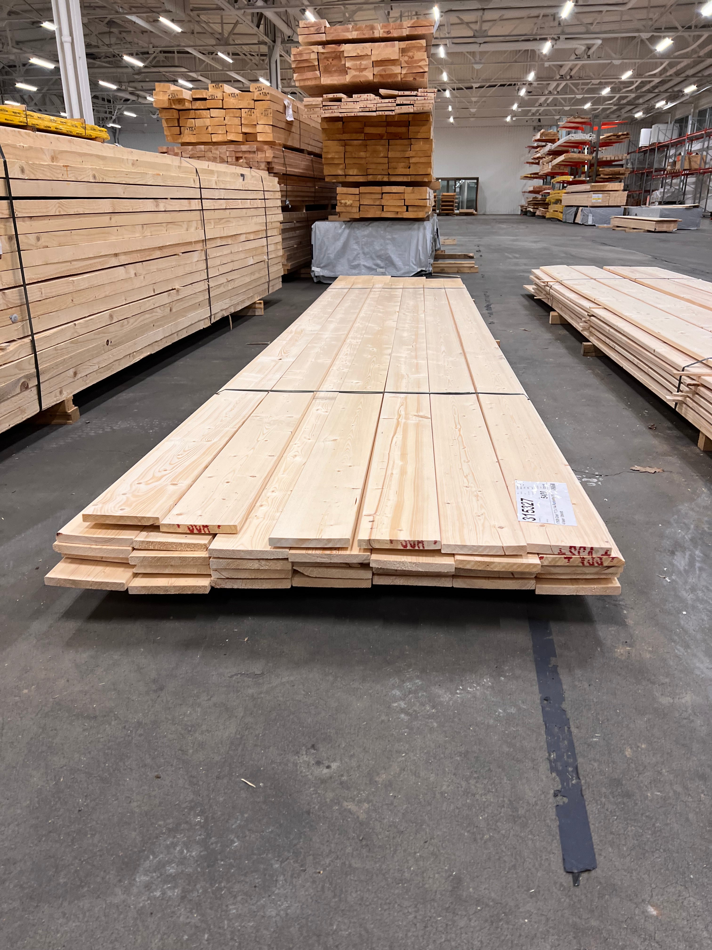 Paket Brädor Runtomhyvlat 17,3x144mm – 34 st (4,50–5,10 m, Utskott, Gran)