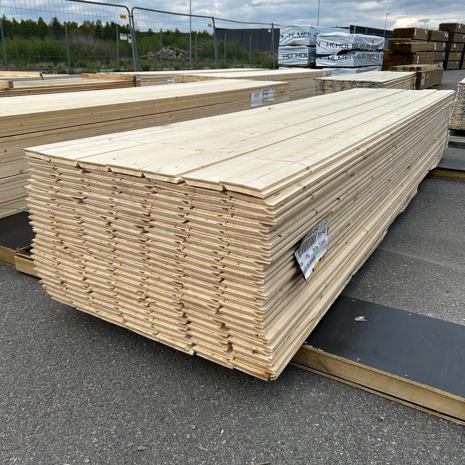 Paket Ytterpanel Enkelfas Fals 22x145mm 4.20m – 175st (Obehandlade)