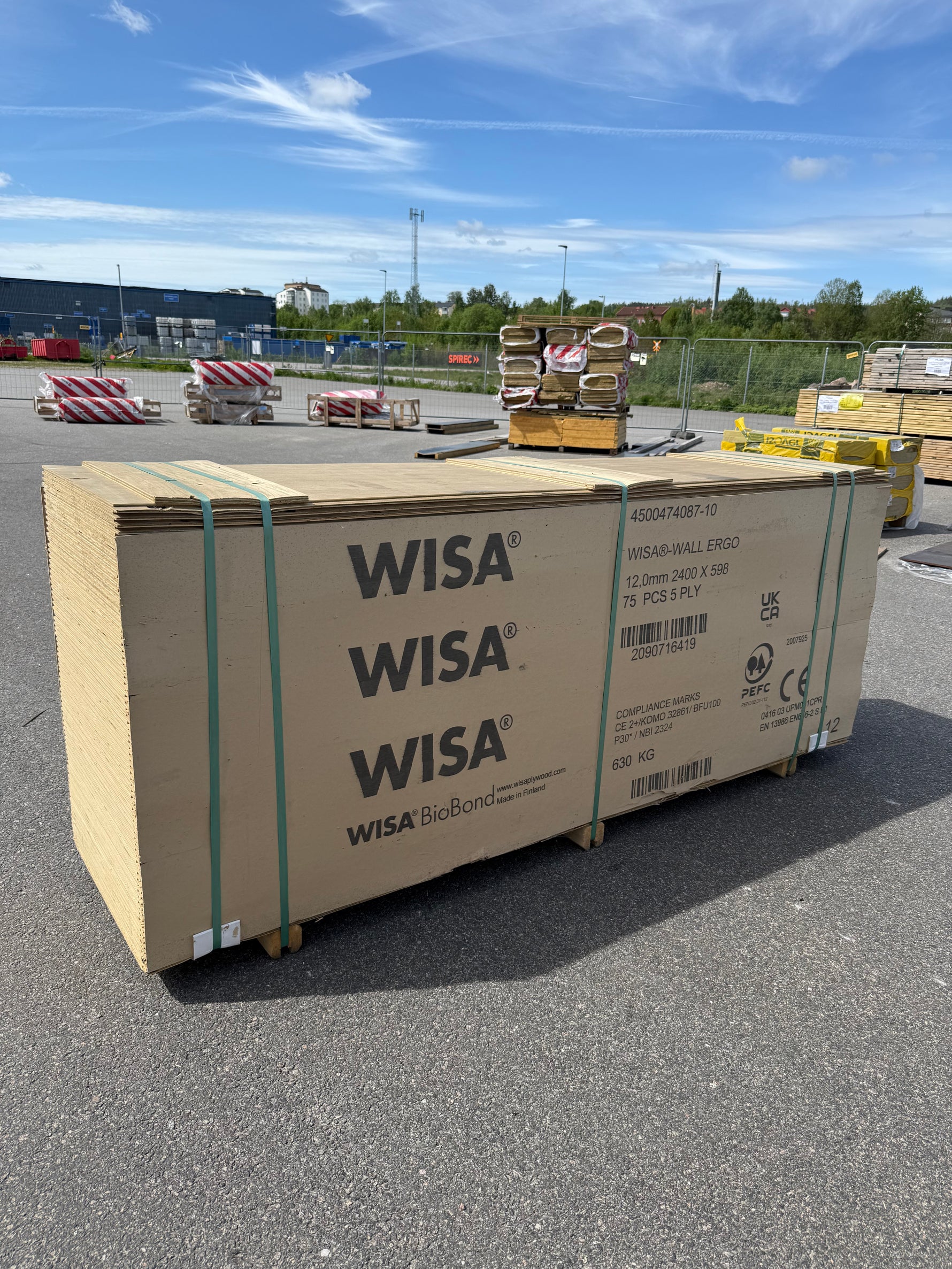 Parti WISA Wall Ergo Plywoodskivor 12mm (598x2400mm)