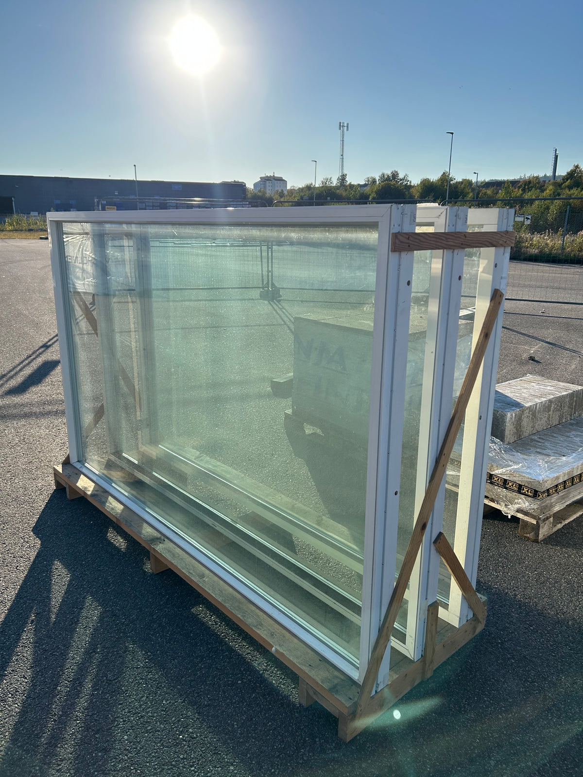Parti 3st Fönster 238,5×148,5cm (3-Glas, Aluminiumbeklädda)