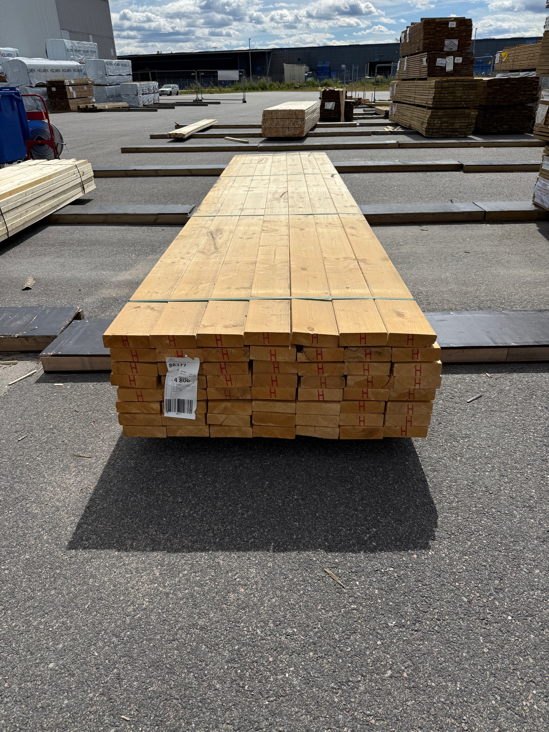 Paket Reglar 45x145 mm – 56 st (4,80 m, Gran) B-sortering