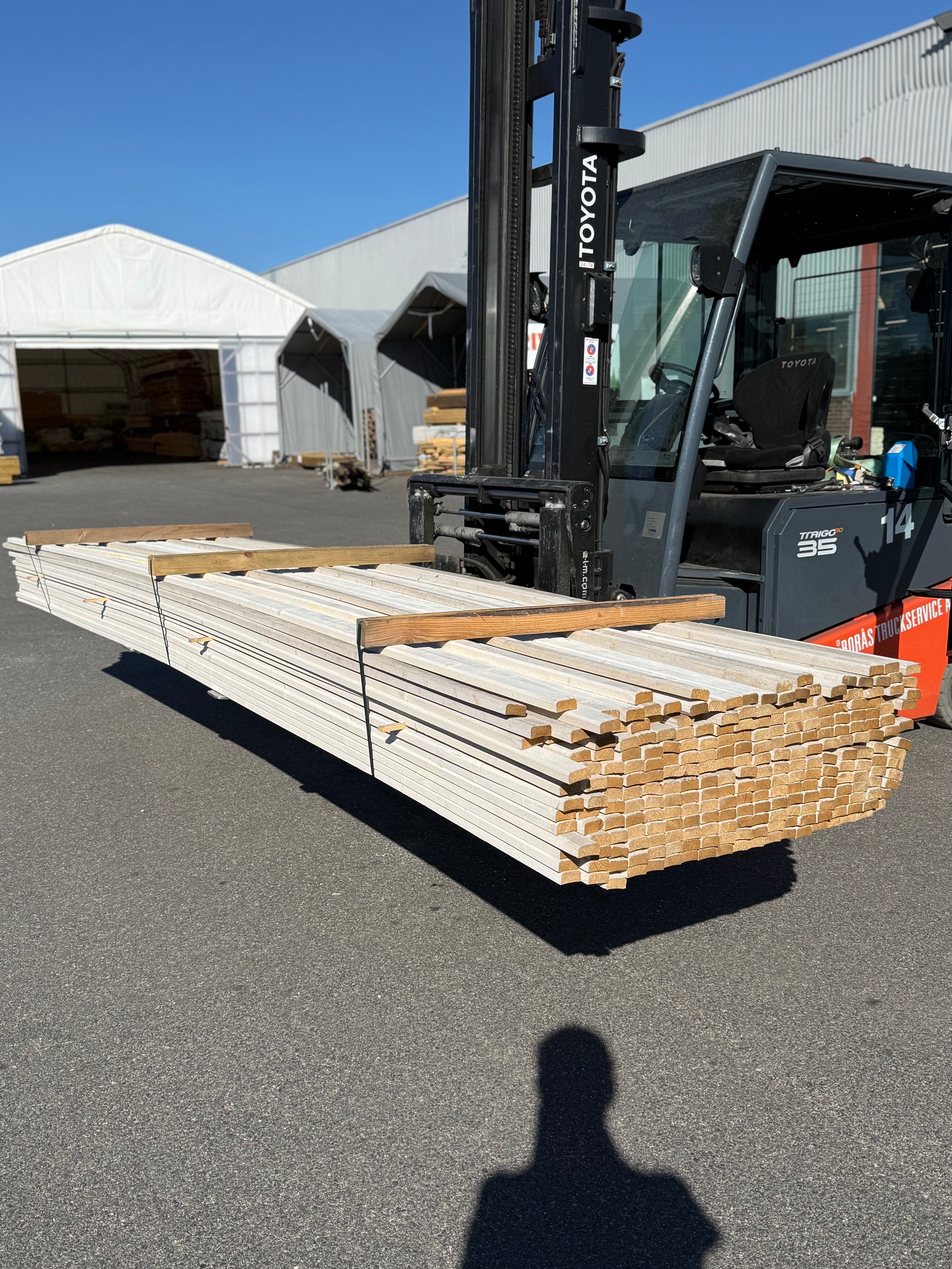Paket lockläkt 22x45mm, 247st 4.80m- Grundmålad