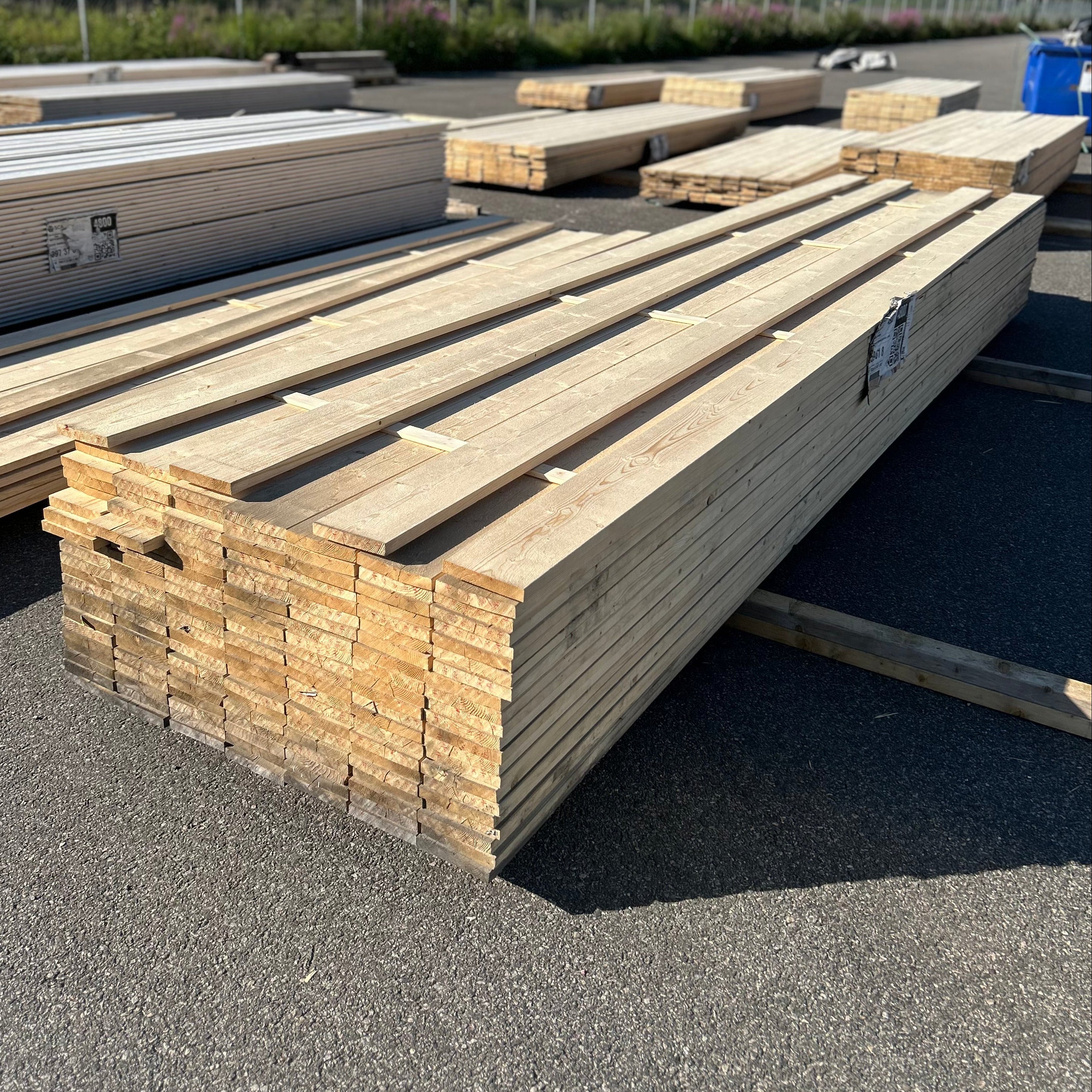 Paket Finsågade Brädor 22x145mm, 151st 4.80m Obehandlad