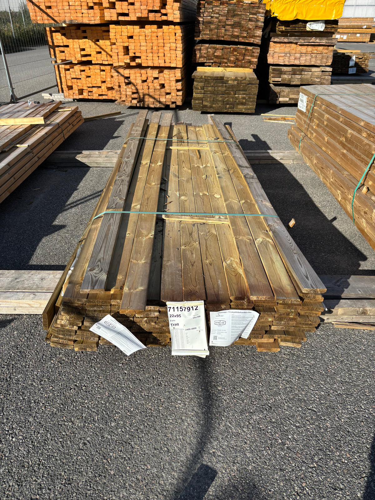 Parti Tryckimpregnerad Trall 22x95mm (2,40–4,50m) 120st