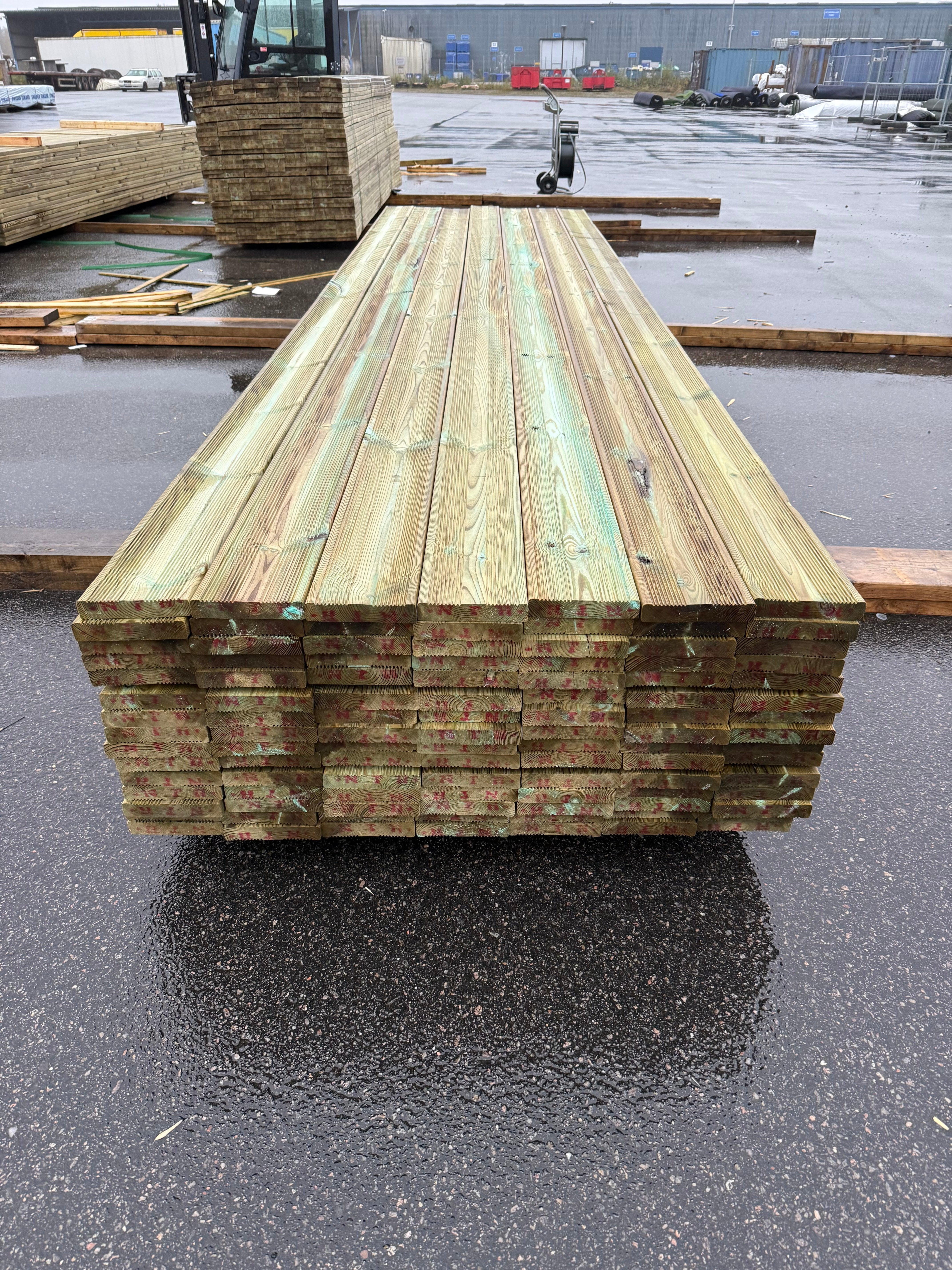 Paket Tryckimpregnerad Rillad Trall 27x145 – 105 st 4,20m (B-sortering)