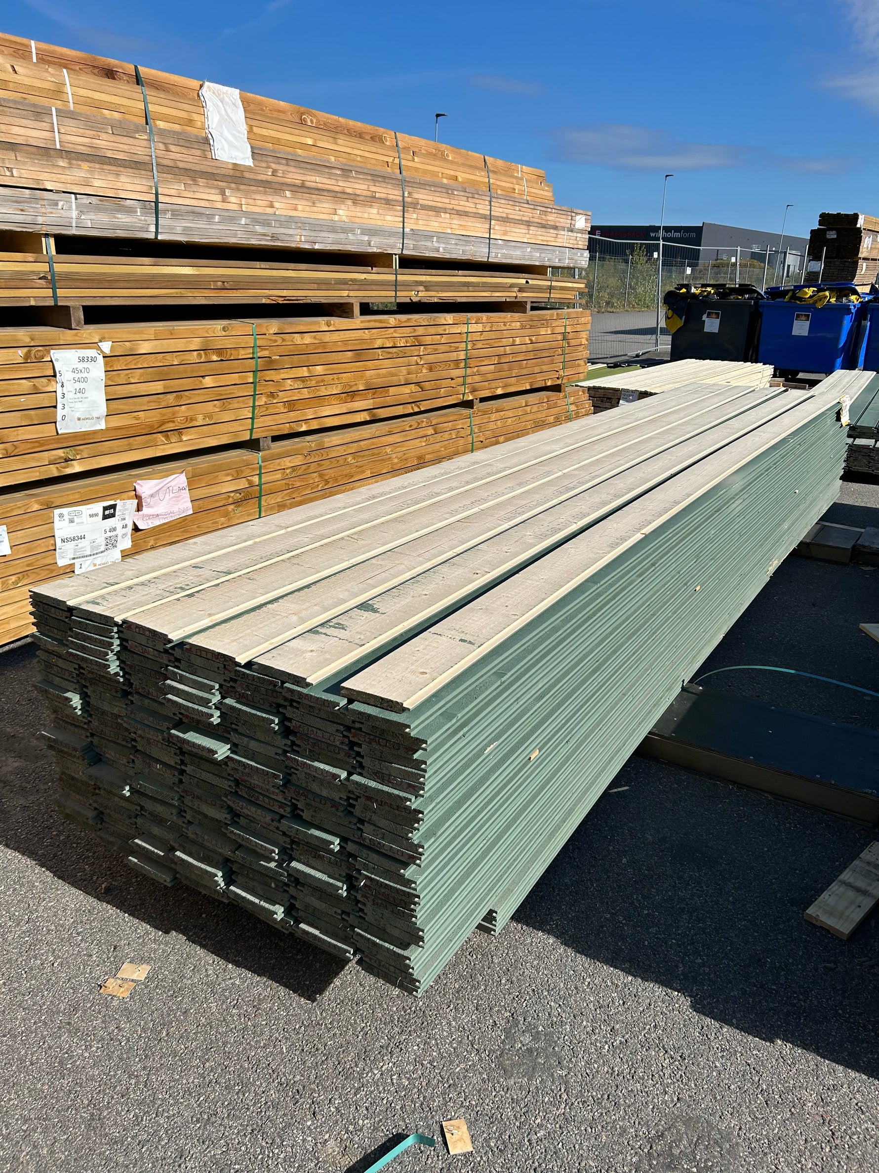 Paket Spontad Spårpanel 22x145mm (4,80–5,10m) 195st Gran
