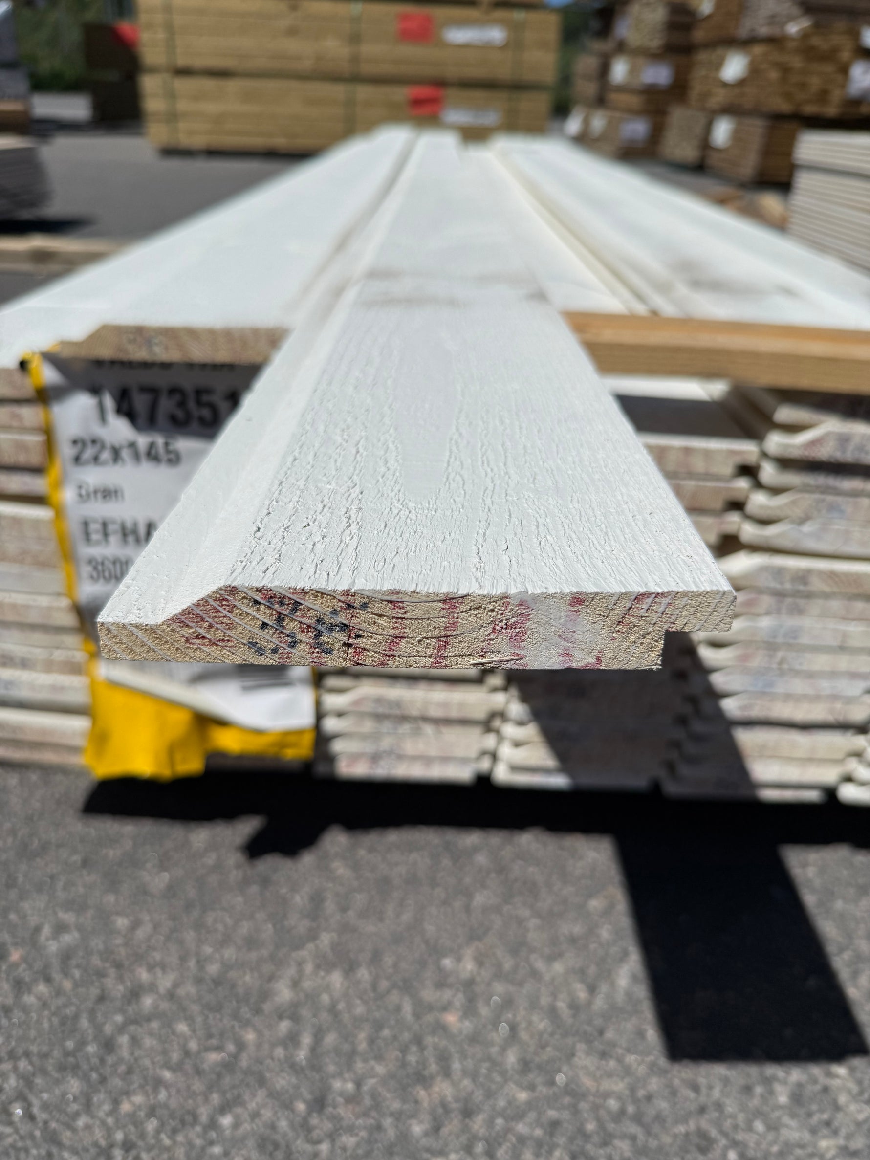 Paket Ytterpanel Enkelfas Halvspont 22x145mm, 100st 3.60m Grundmålad