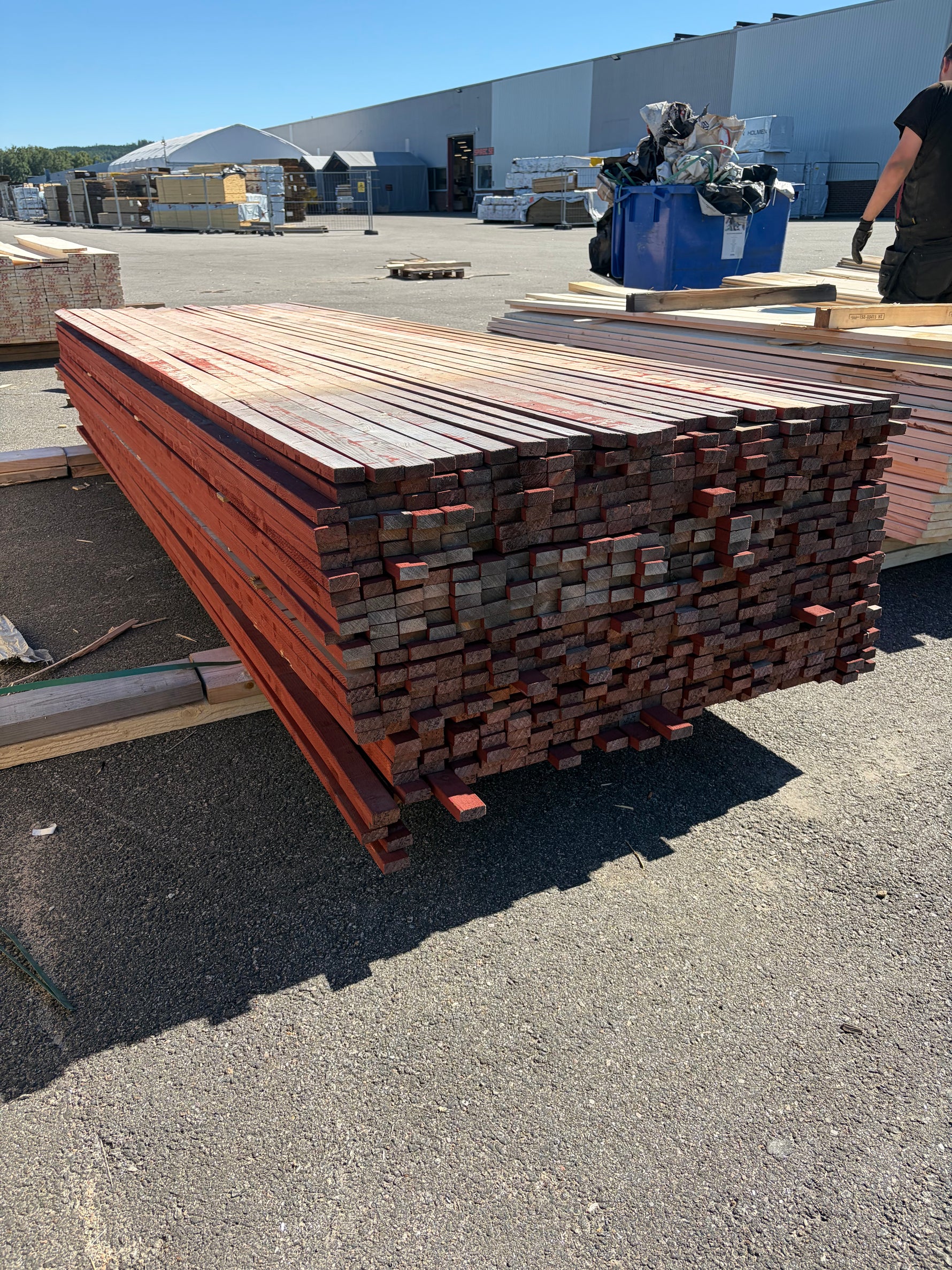 Paket Finsågade Brädor 22x45mm, 529st 3.60m- Falu Rödfärg