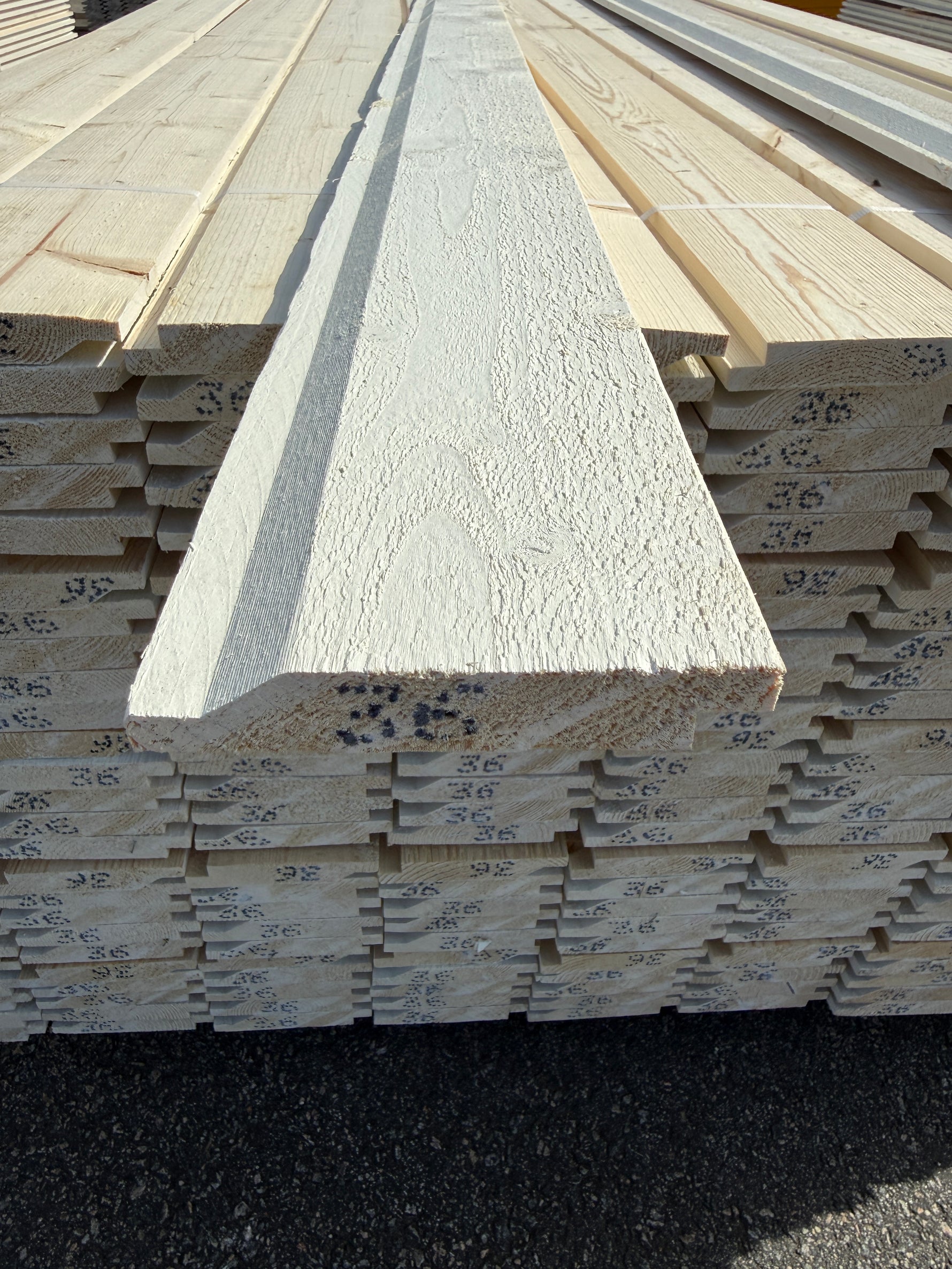 Paket Ytterpanel Enkelfas Halvspont 22x120mm, 203st 3.60m Grundmålad