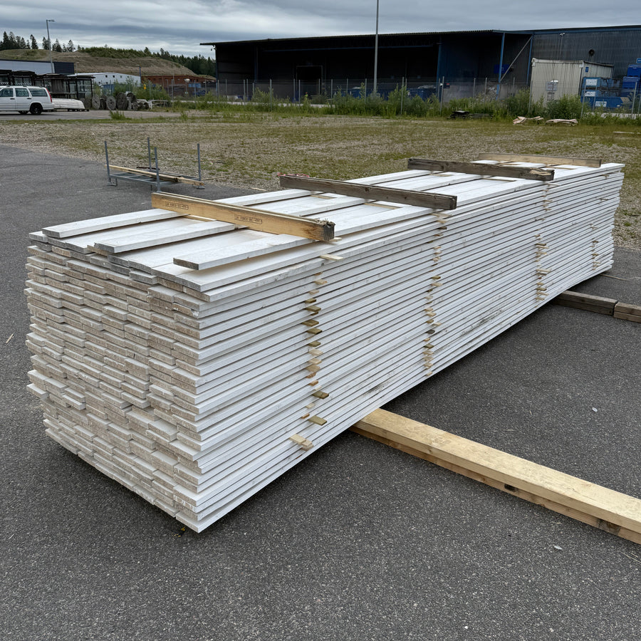 Paket Finsågade Brädor 22x120mm, 219st 4.80m Mellanstruken