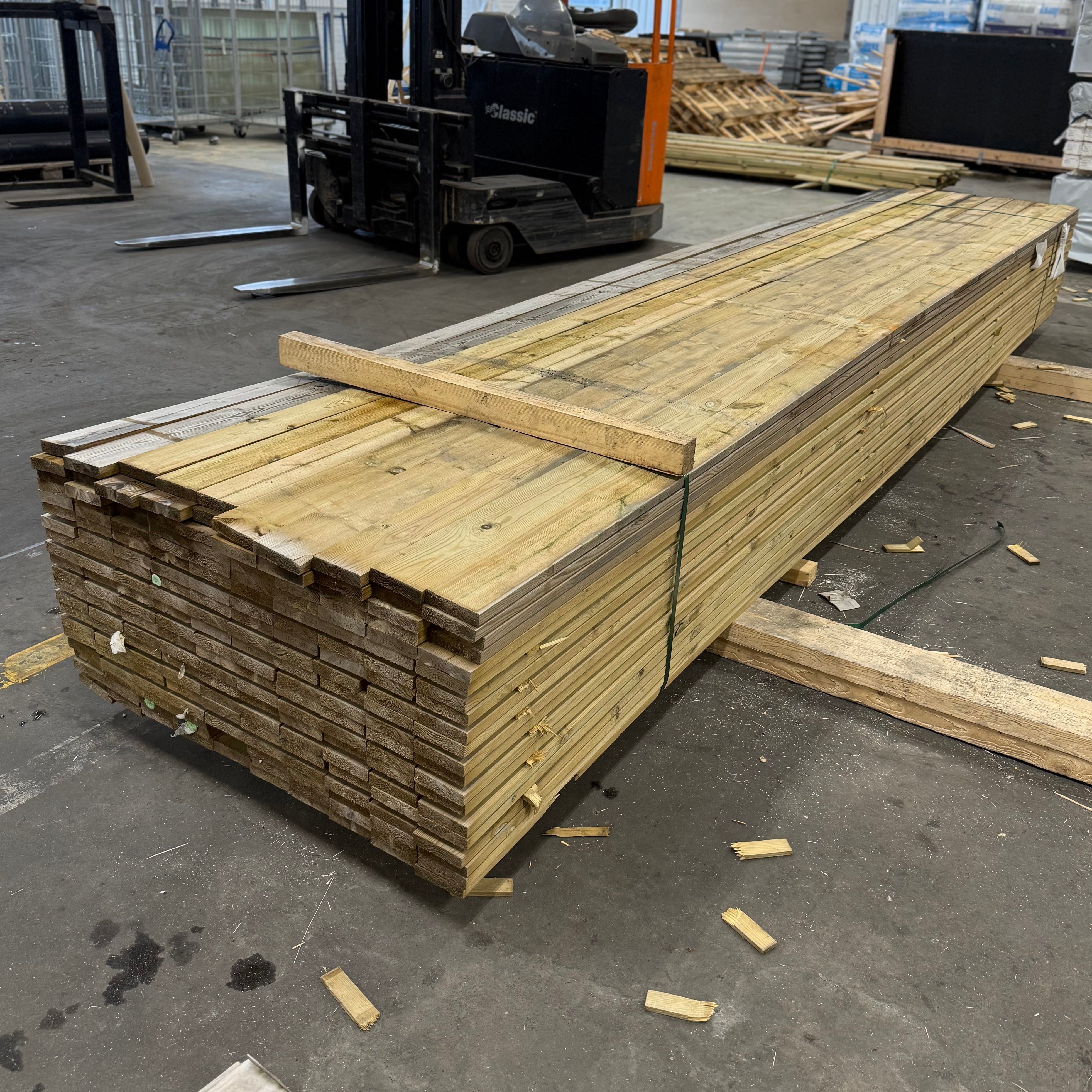 Paket Finsågade Brädor 22x95mm NTR-AB, 4.80m 200st - Spirec