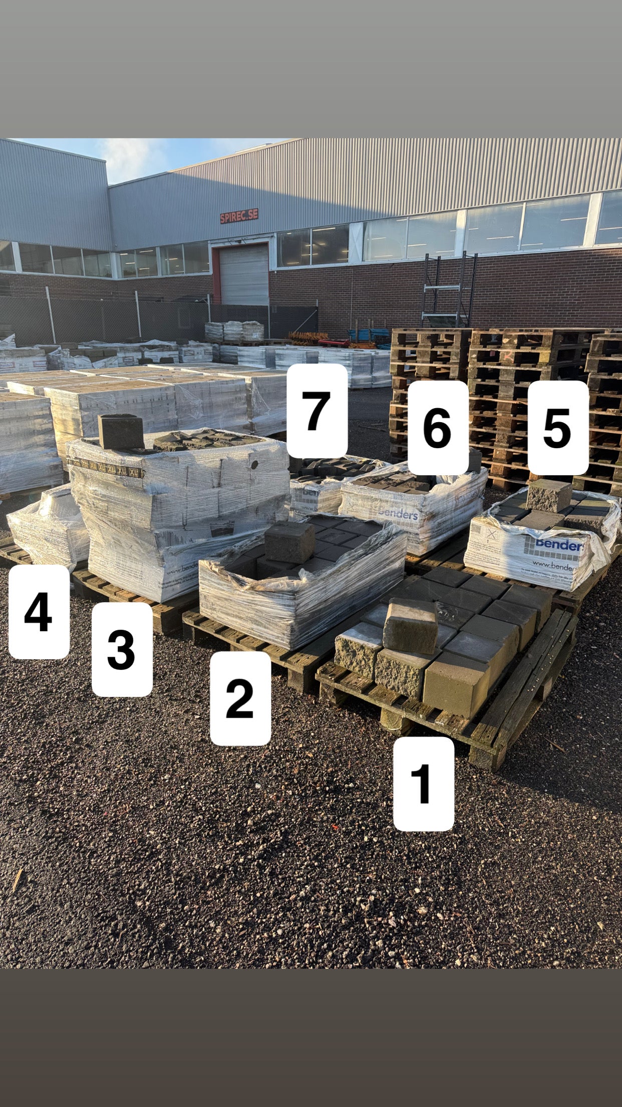 Parti Sten olika varianter – Grafit (7 pall)