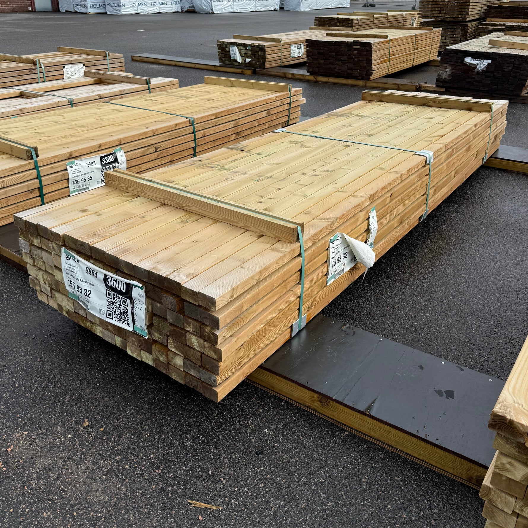Paket Tryckimpregnerade Reglar 45x70mm, 98st 3.60m (C14)