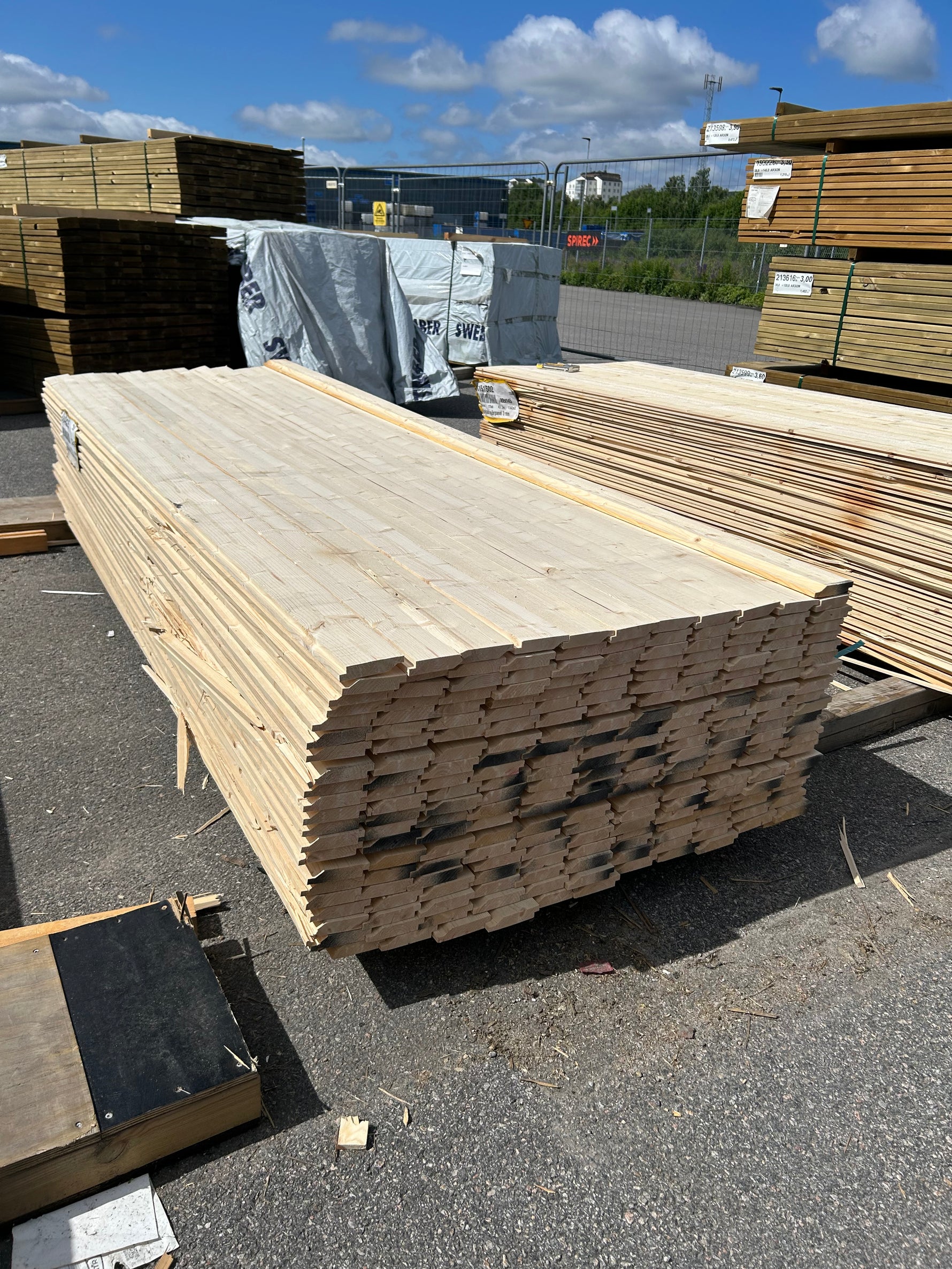 Paket Ytterpanel Enkelfas Halvspont 22x95mm, 231st 3,0m