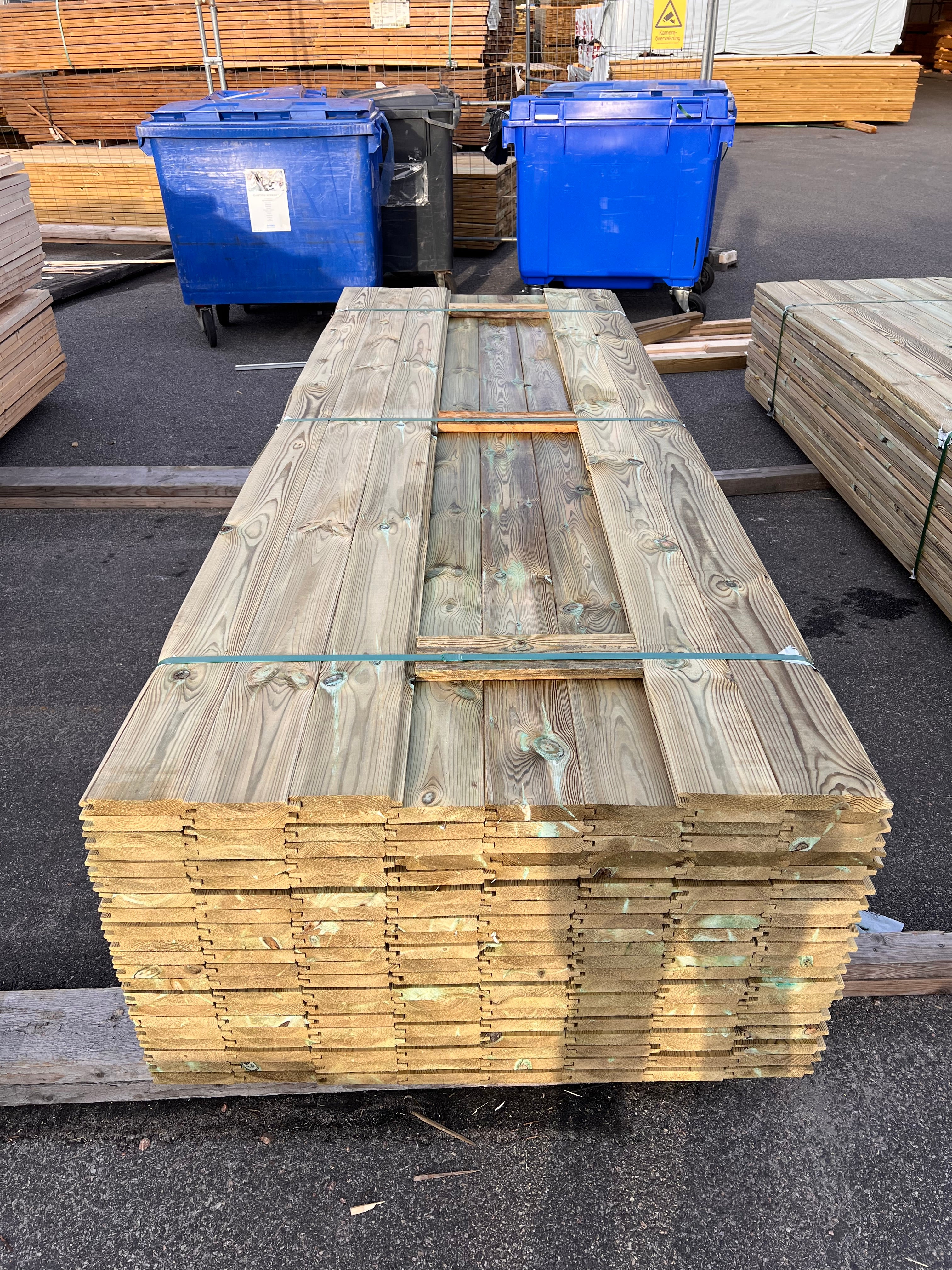 Paket Spontad Panel Tryckimpregnerad 27x145mm – 165 st (3,0 m, Furu, B-sortering)