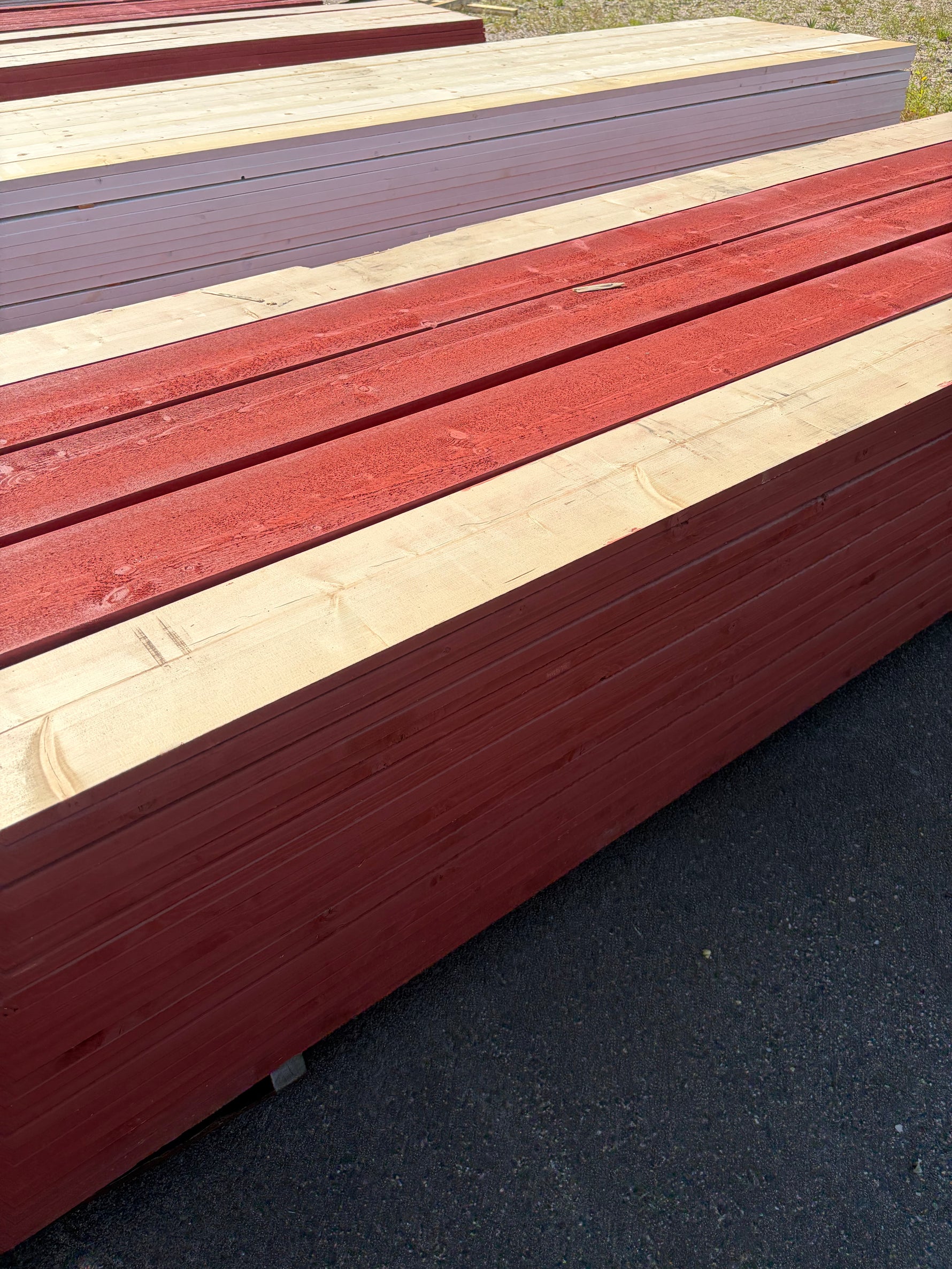Paket Finsågade Brädor 22x195mm, 125st 5.40m Grundmålad