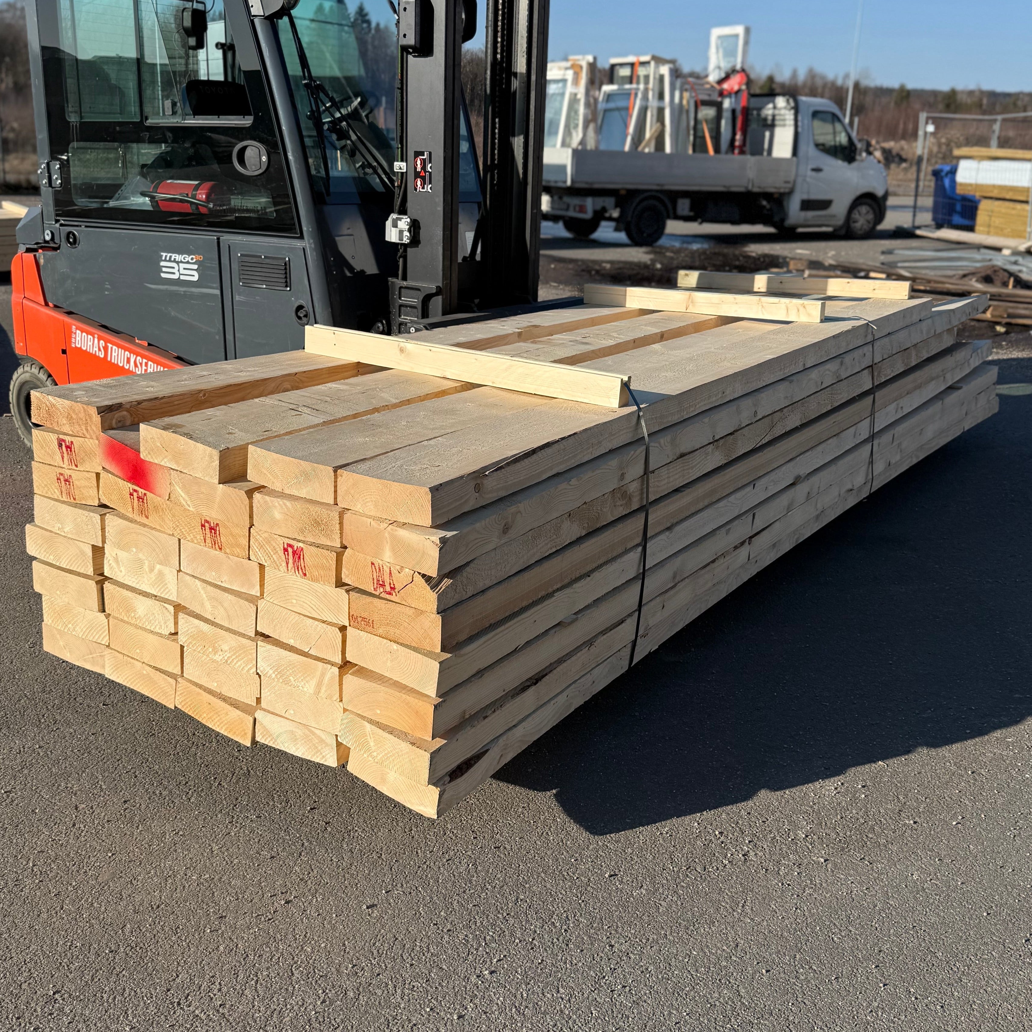 Paket Ohyvlade Reglar 75x225mm 38st (3.60-5.40m) - Spirec
