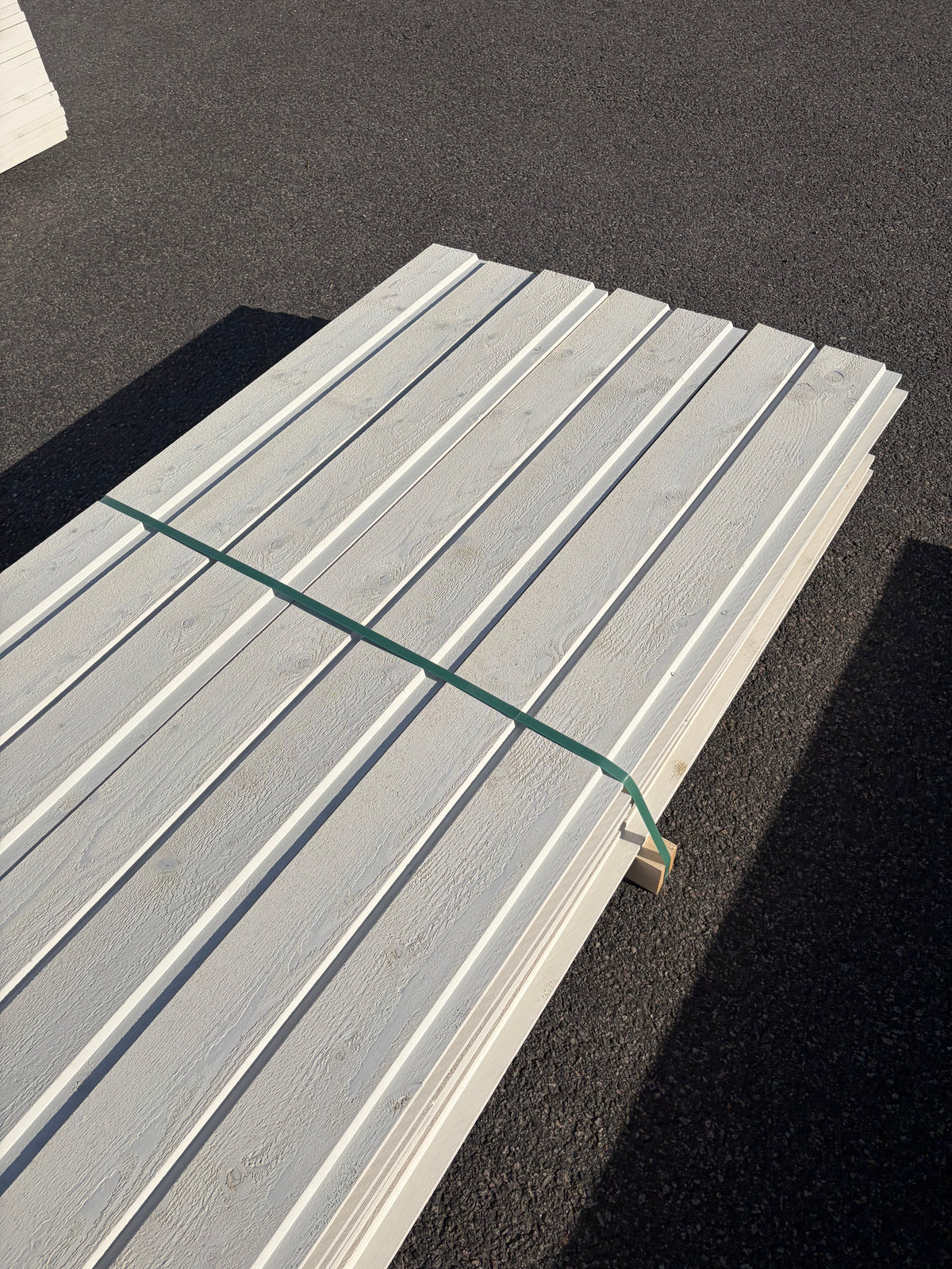 Paket Ytterpanel Dubbelfas 22×145 mm 4,50 m – Vit Grundmålad, 63 st