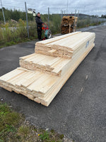 Parti Finsågade Brädor 22x120 mm – 3.60-4.80m (Andra sortering)